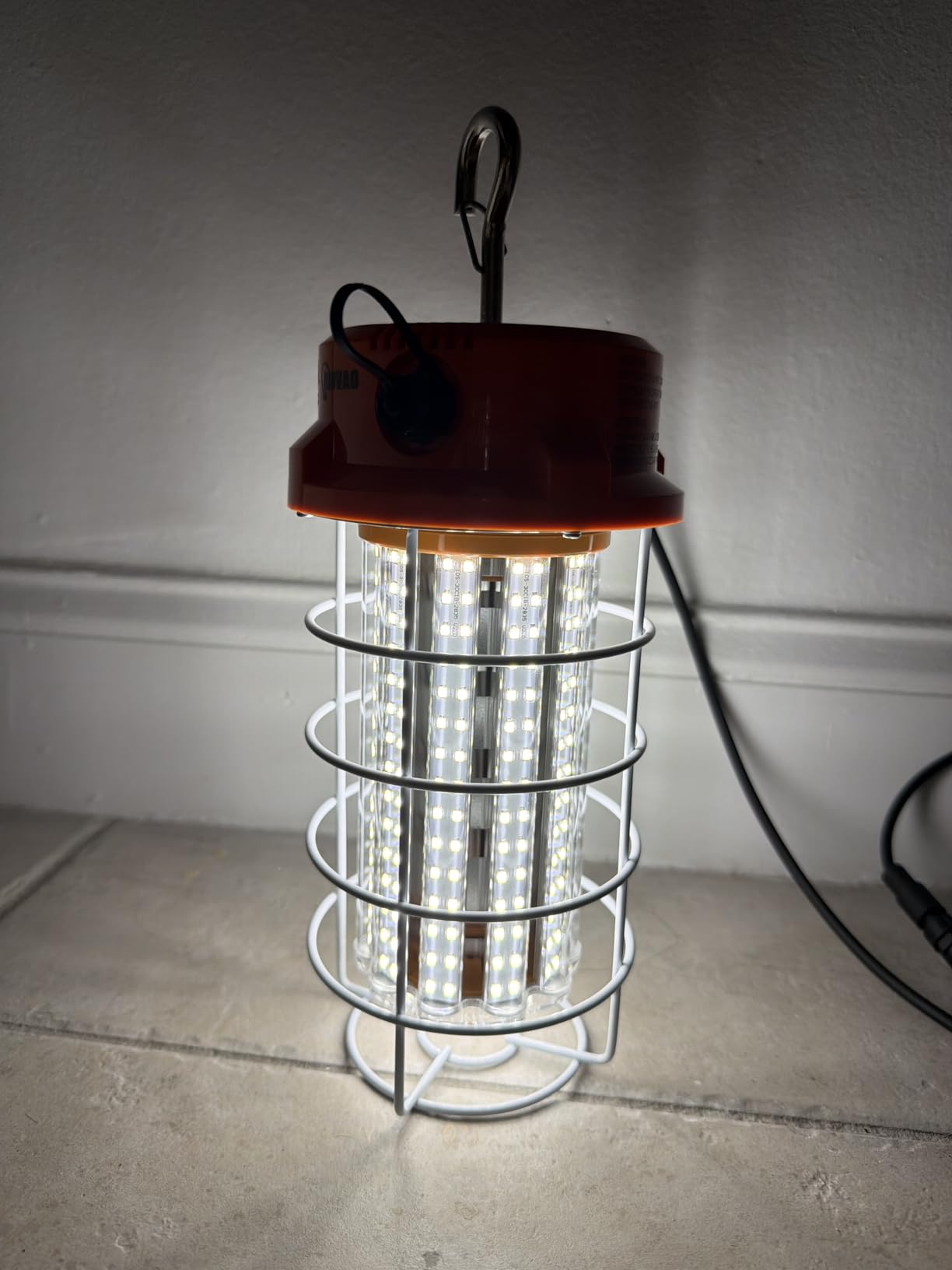 LED Temporary Work Light 100W 15000Lm 5000K Daylight White High Bay led Construction Light with Hook Portable Linkable Durable LED Job Site Lighting for Damp Location Indoor Outdoor Area Lighting customer photo 1