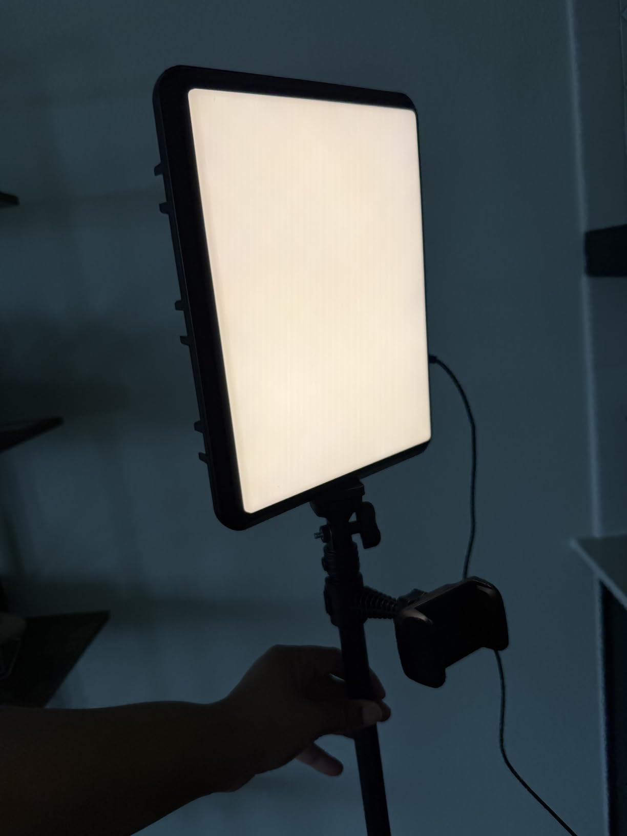 2-Pack LED Video Light Kit, NiceVeedi Studio Light, 2800-6500K Dimmable Photography Lighting Kit with Tripod Stand & Phone Holder, 73