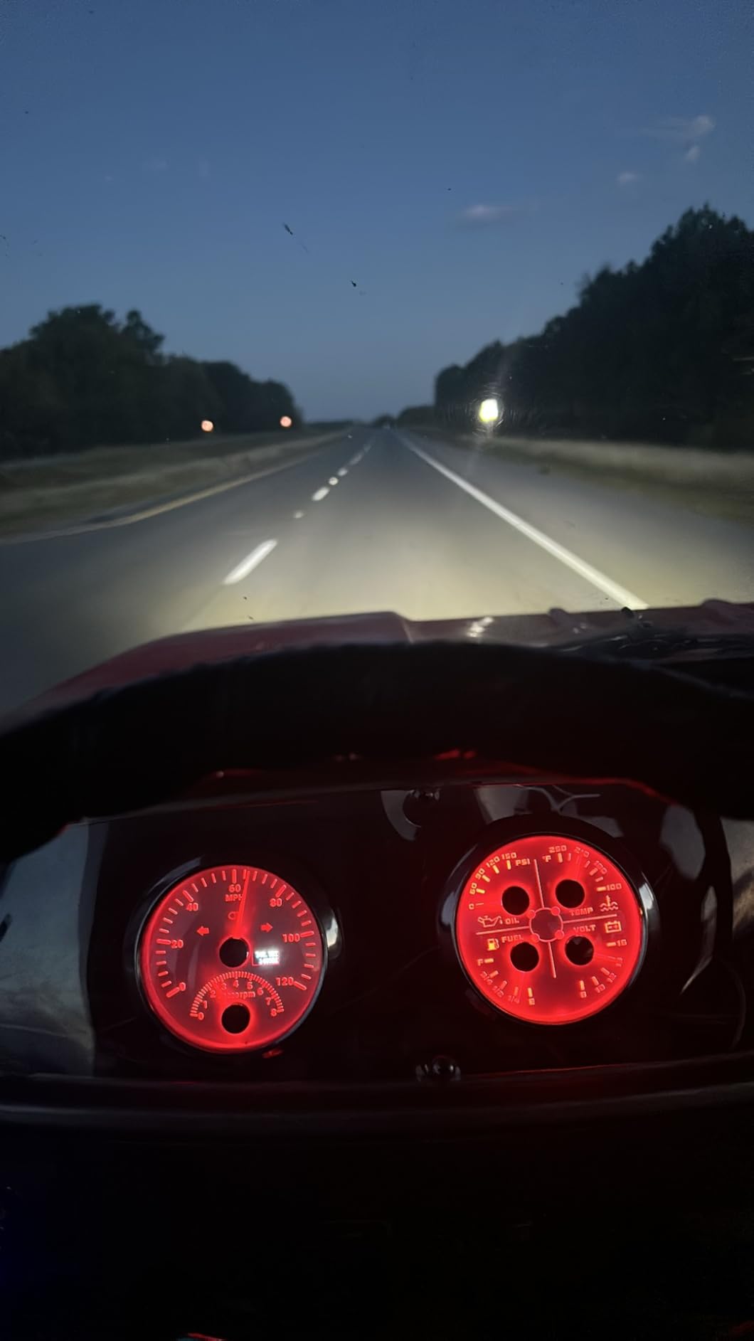 ARTILAURA GPS Speedometer Gauge Set - 2 in 1 GPS Speedometer with Tachometer, 4 in 1 Oil Pressure Water Temperature Fuel Level Voltage, AUTO Boat Gauges Set for Car Marine (White) customer photo 1