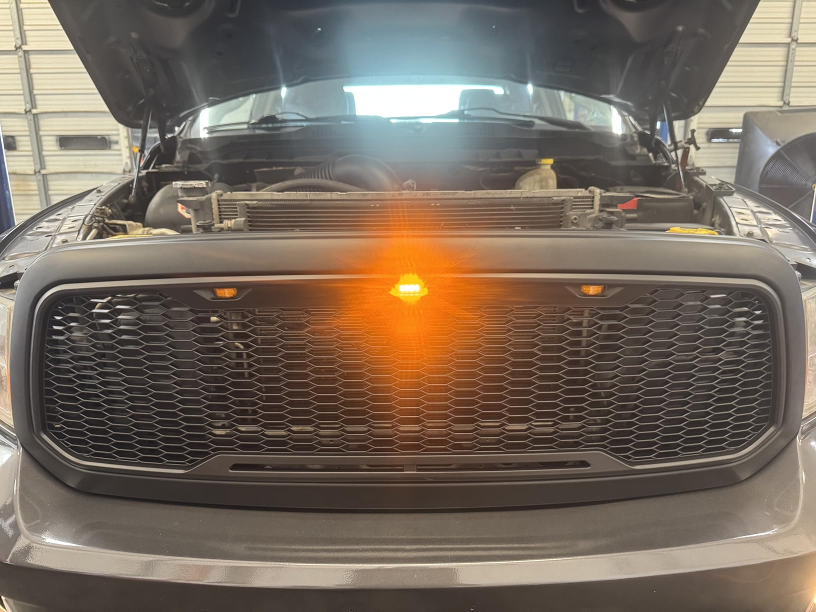 Grille Front Bumper Honeycomb Grill For 2013-2018 Dodge Ram 1500 2019-2021 Ram 1500 Classic Matte Black Grill With Led Lights customer photo 2