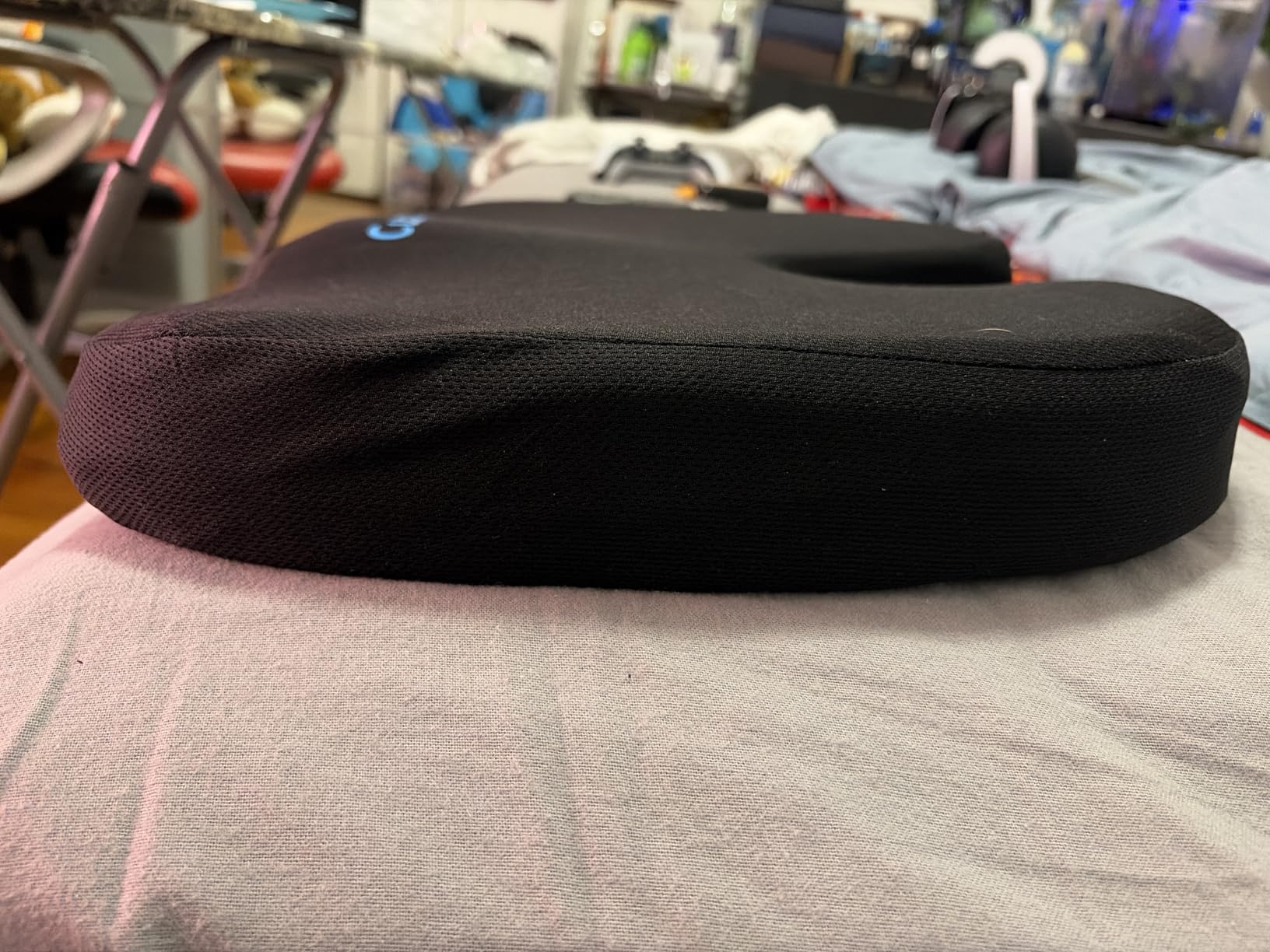 Office Chair Seat Cushion, Cooling Gel Enhanced Memory Foam Cushion for Long Sitting - Back, Sciatica, Coccyx, Tailbone Pain Relief Pillow - for Office, Gaming, Car, Wheelchair customer photo 2