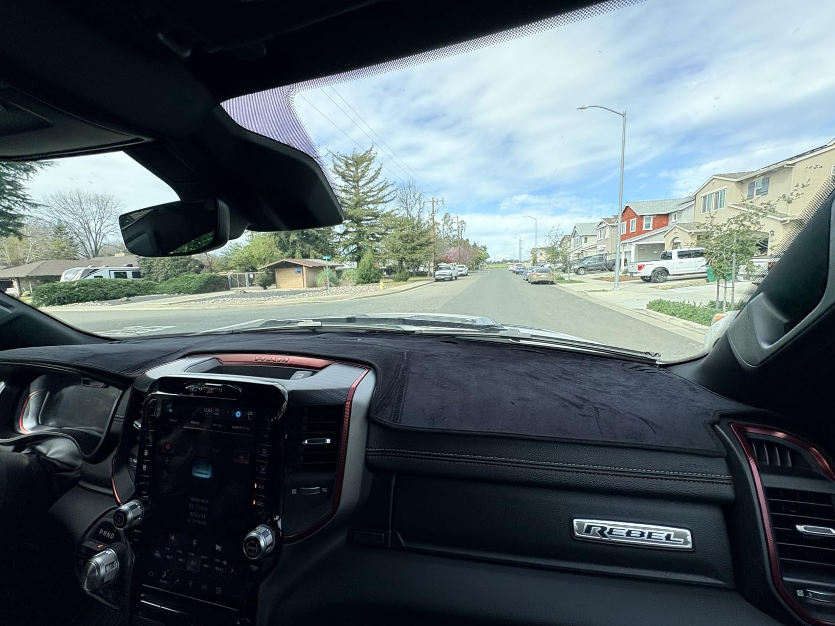 Autorder Dashboard Cover Mat for 2019-2023 2024 2025 2026 Dodge Ram 1500 2500 3500 Accessories Dash Cover Flannel Dash Mat Sunshade Glare UV Rays Protector Black customer photo 2