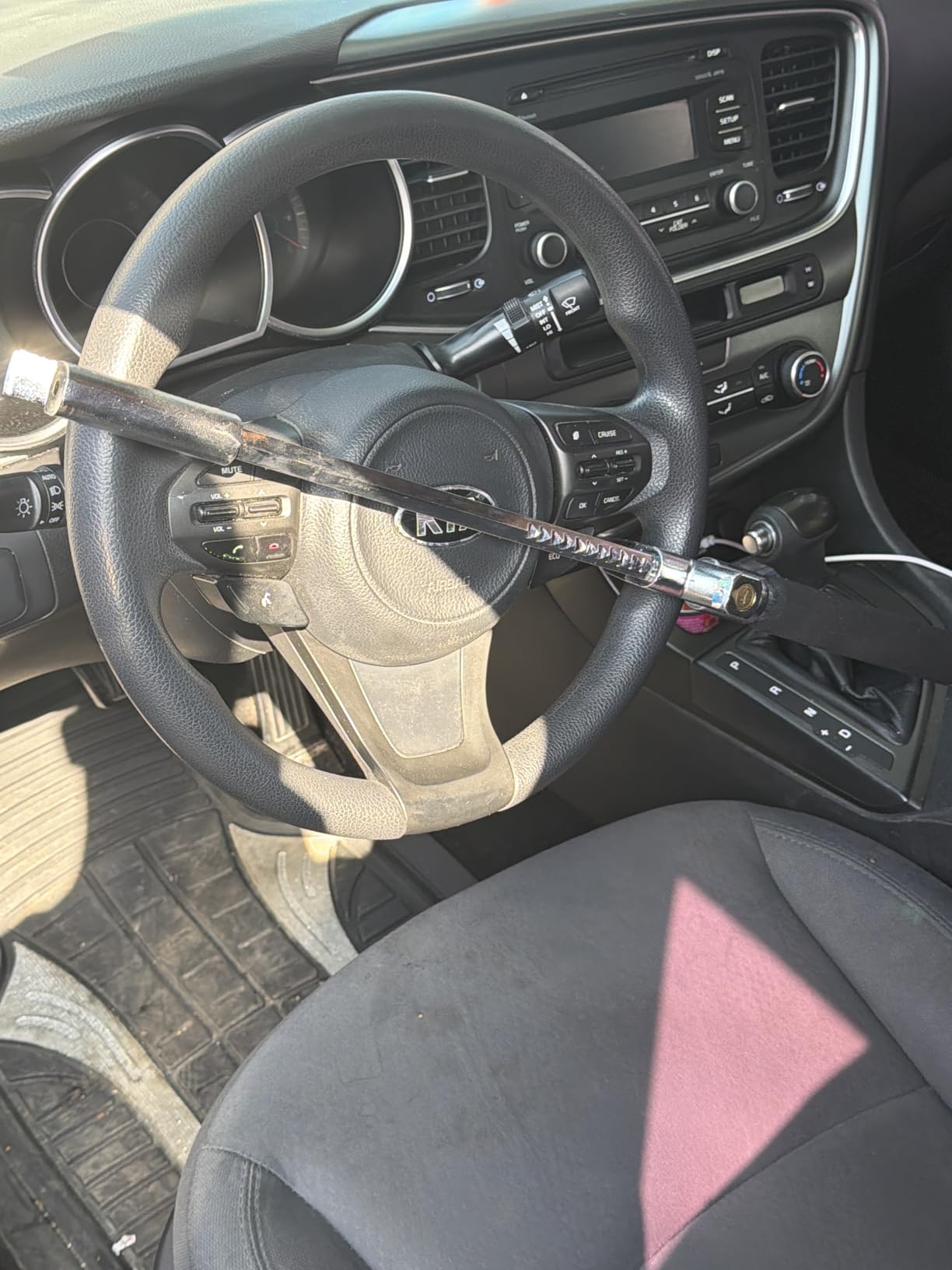 MONOJOY Steering Wheel Lock - Adjustable Antitheft Car Device Locks, Universal Volante Prevention Accessory, with 3 Keys and Escape Hammer for Truck SUV Van Security, Vehicle Immobilizer System customer photo 2