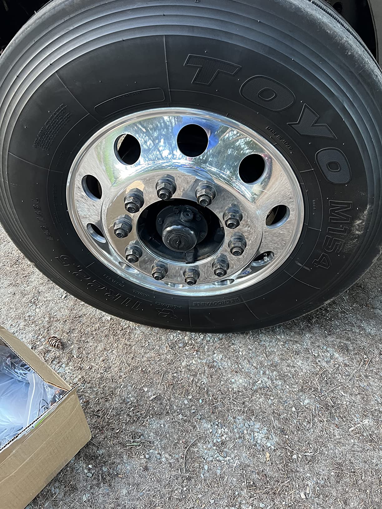 Mytee Products Steel Chrome Axle Wheel Cover Set - Includes (2) Front Hub Caps, (4) Rear Hub Caps, (60) Lug Nut Covers 33mm for Semi Truck | Axle Cover Combo Kit customer photo 2