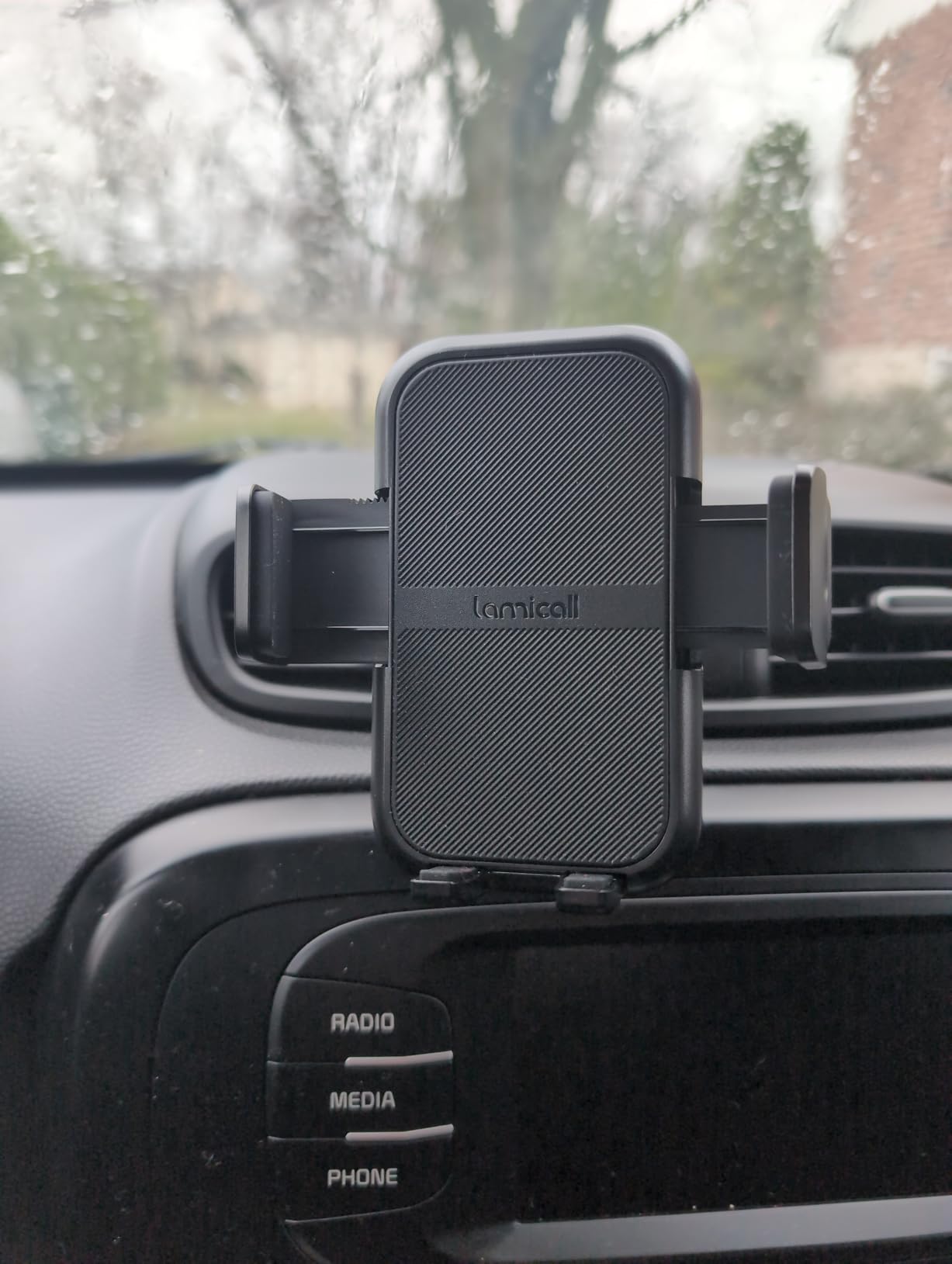 Lamicall 2026 Wider Clamp & Metal Hook Car Phone Holder Vent Accessories | Thick Cases Friendly Phone Holders for Your Car Mount Hands Free for Women Men Gift for iPhone 17 16 15 14 13 Pro Max Black customer photo 1