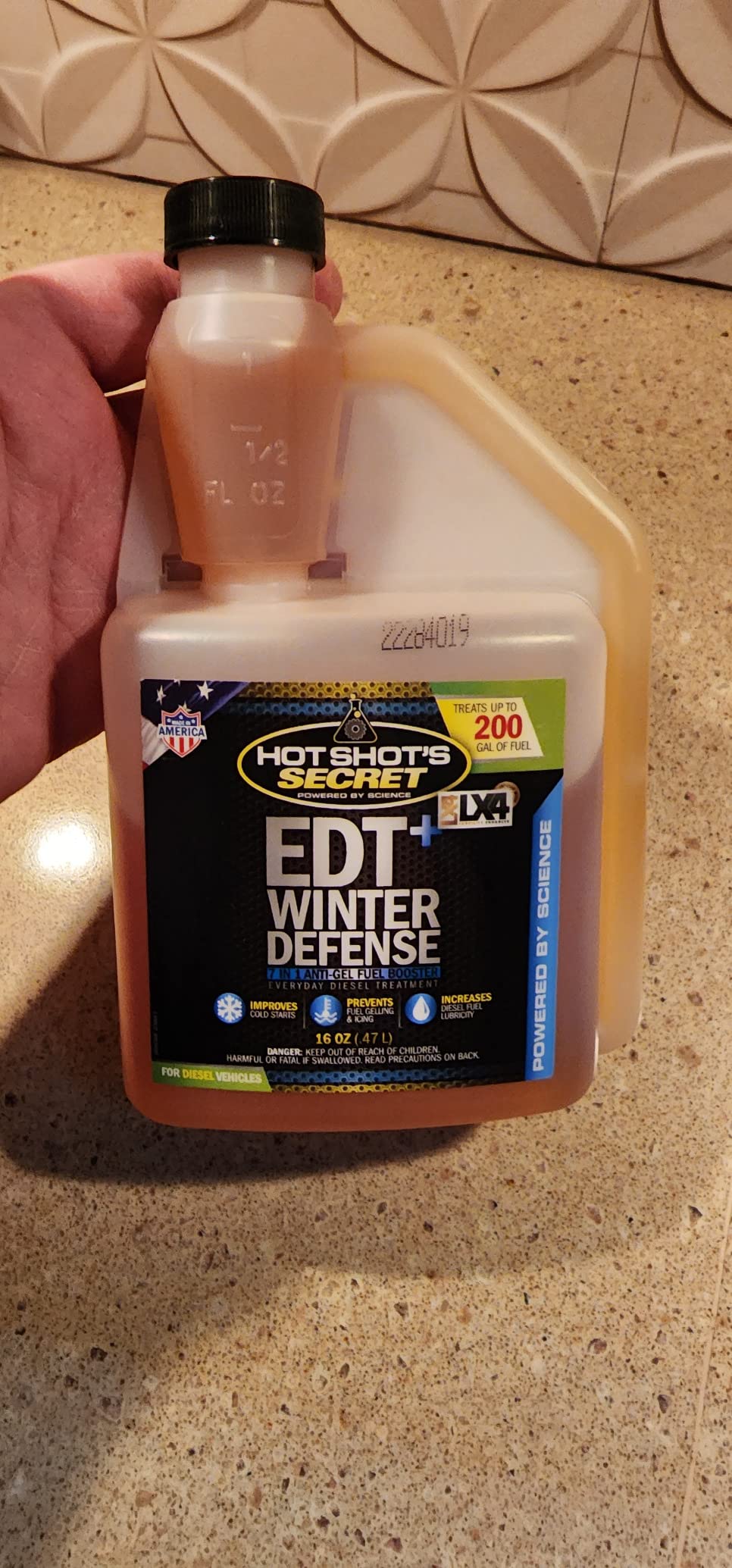 Hot Shot's Secret EDT+ Winter Defense 16 oz Squeeze - Treats 200 Gallons - 7-in-1 Anti-Gel Diesel Fuel Additive, Prevents Gelling, Protects Fuel System, Improves Cold Starts, Boosts Cetane customer photo 1