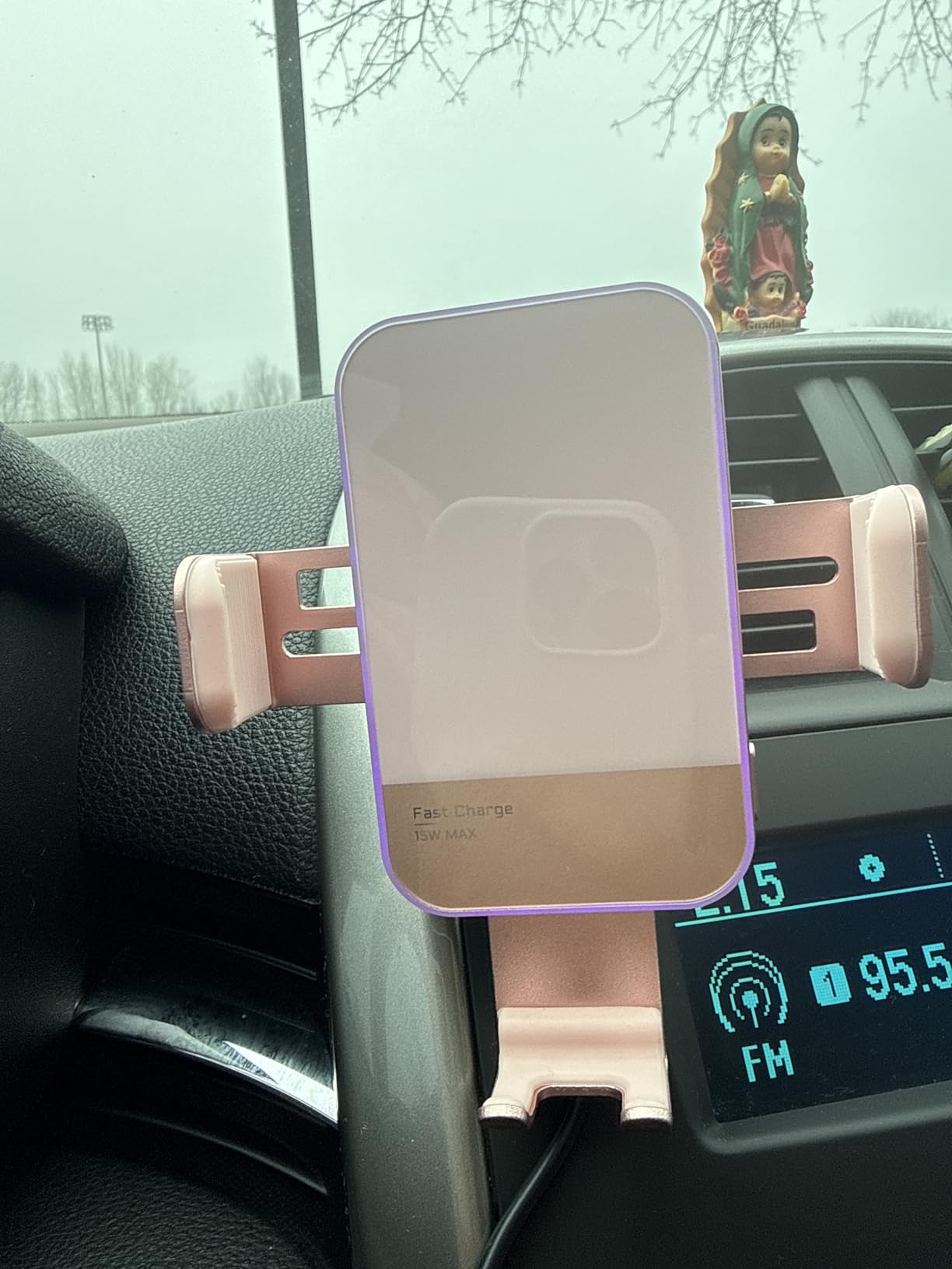 Wireless Car Charger, [7 Colored RGB Backlit] Mosurr 15W Auto Clamping Phone Holders for Your car fit for iPhone 16 15 14 Mini Pro Max, Samsung Galaxy S25 Ultra S24 S23+, etc, Fathers Day for Gifts customer photo 2