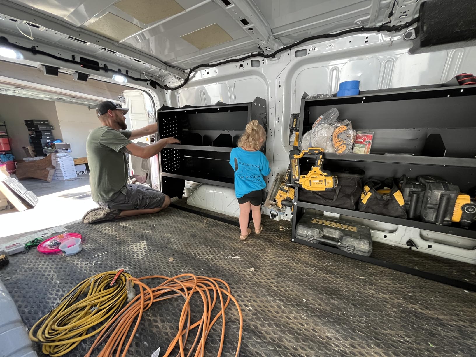 MELIPRON Steel Cargo Van Shelving Storage System Fit for NV200, Transit Connect 2014+, Chevy City Express, Promaster City with S-Shaped Hooks(52