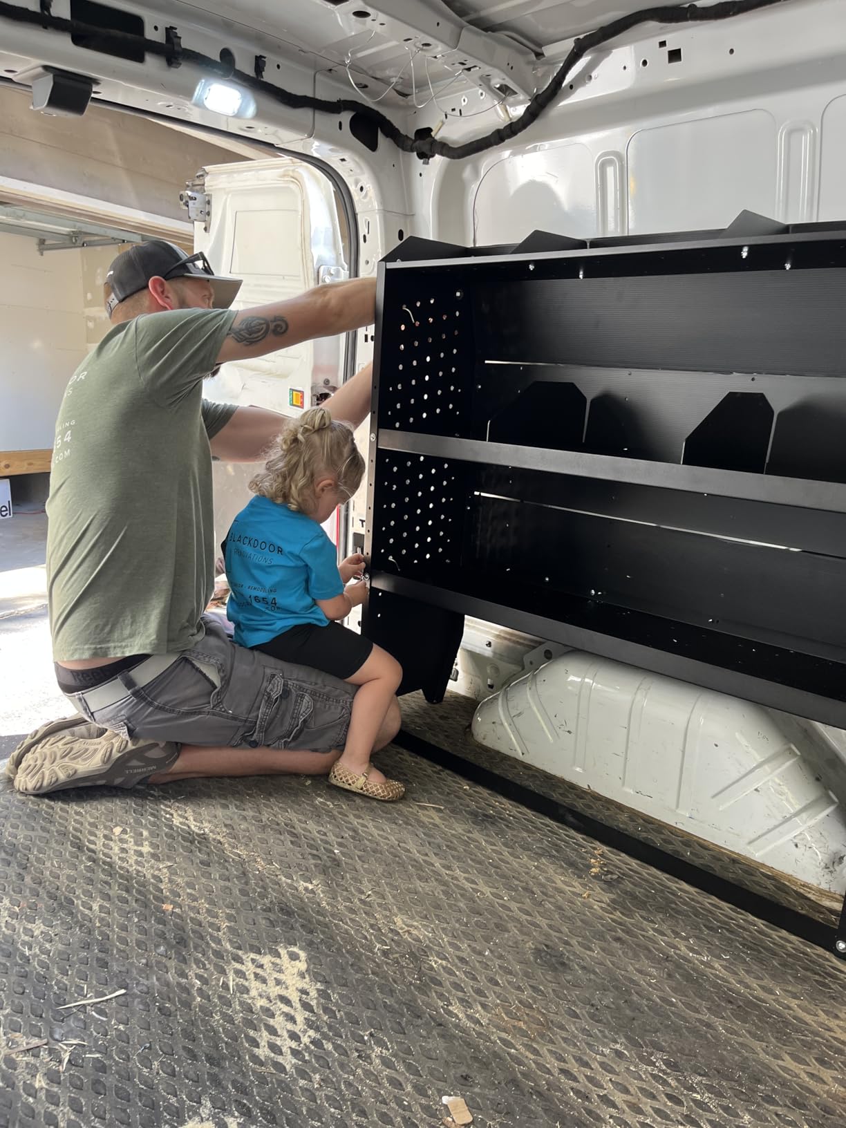 MELIPRON Steel Cargo Van Shelving Storage System Fit for NV200, Transit Connect 2014+, Chevy City Express, Promaster City with S-Shaped Hooks(52