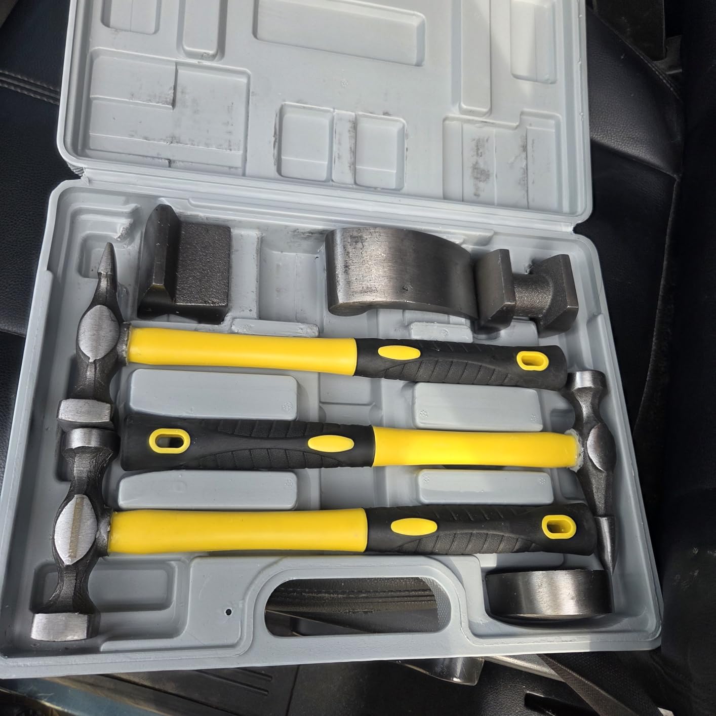 DAYUAN 7Pcs Auto Body Repair Kit, Craft Panel Beating Hammer and Dolly Set Hammer Dent Body Fender Tool customer photo 1