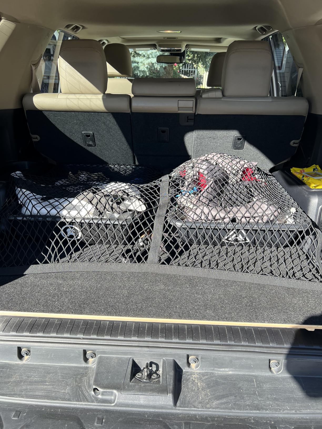 Highly Elastic Cargo Net, Simple Truck Bed Cargo Mesh Organizer, Suitable for Daily Light Loads of Trucks, 4'x4' Stretches to 7'x7' (Single Layer) customer photo 1