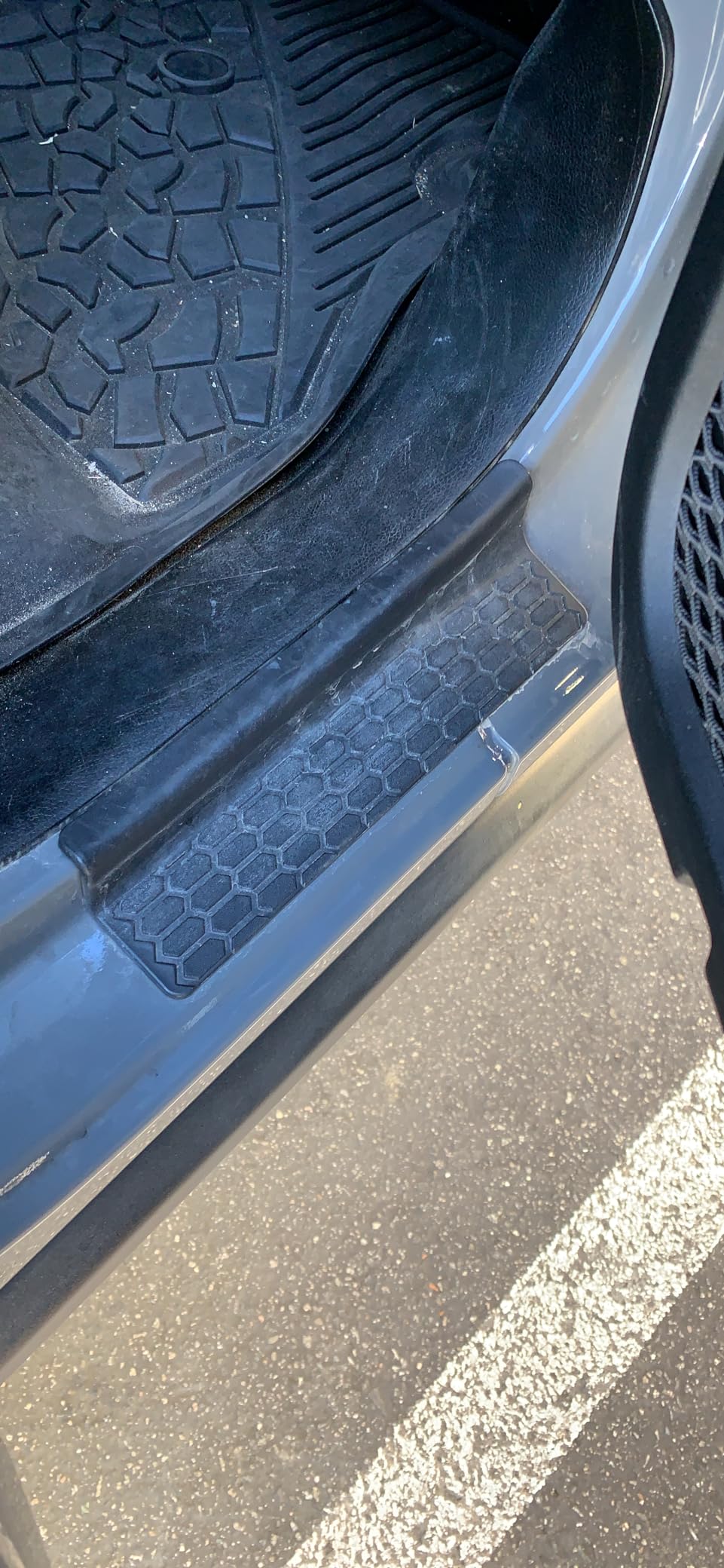 Door Sill Guard Kit Car Anti-Scratch Threshold Protector Door Entry Guard Scuff Plate Cover Compatible with Jeep Wrangler JL JLU 2018-2024 & Jeep Gladiator JT 2020-2022 customer photo 1