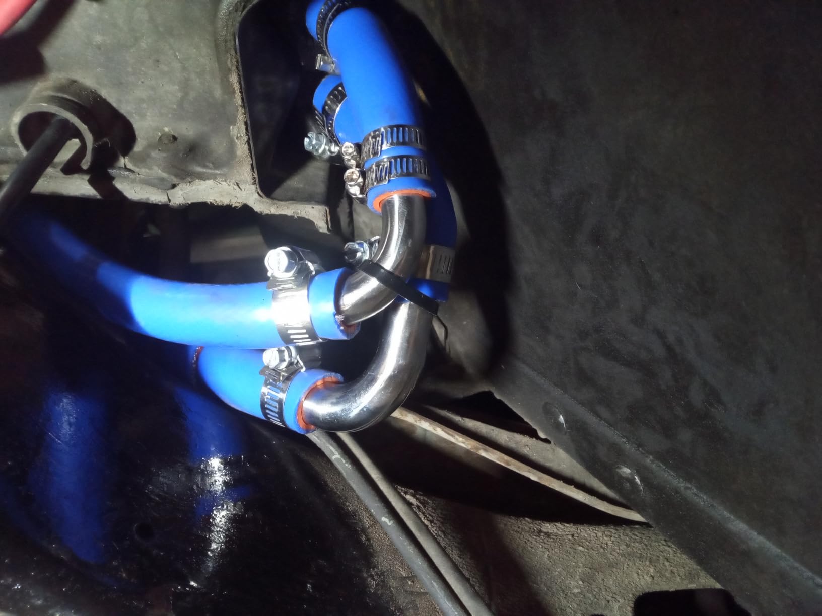 Silicone Heater Hose Blue Reinforced High Temperature (Inner Diameter 1 inch, 5 Ft) customer photo 2