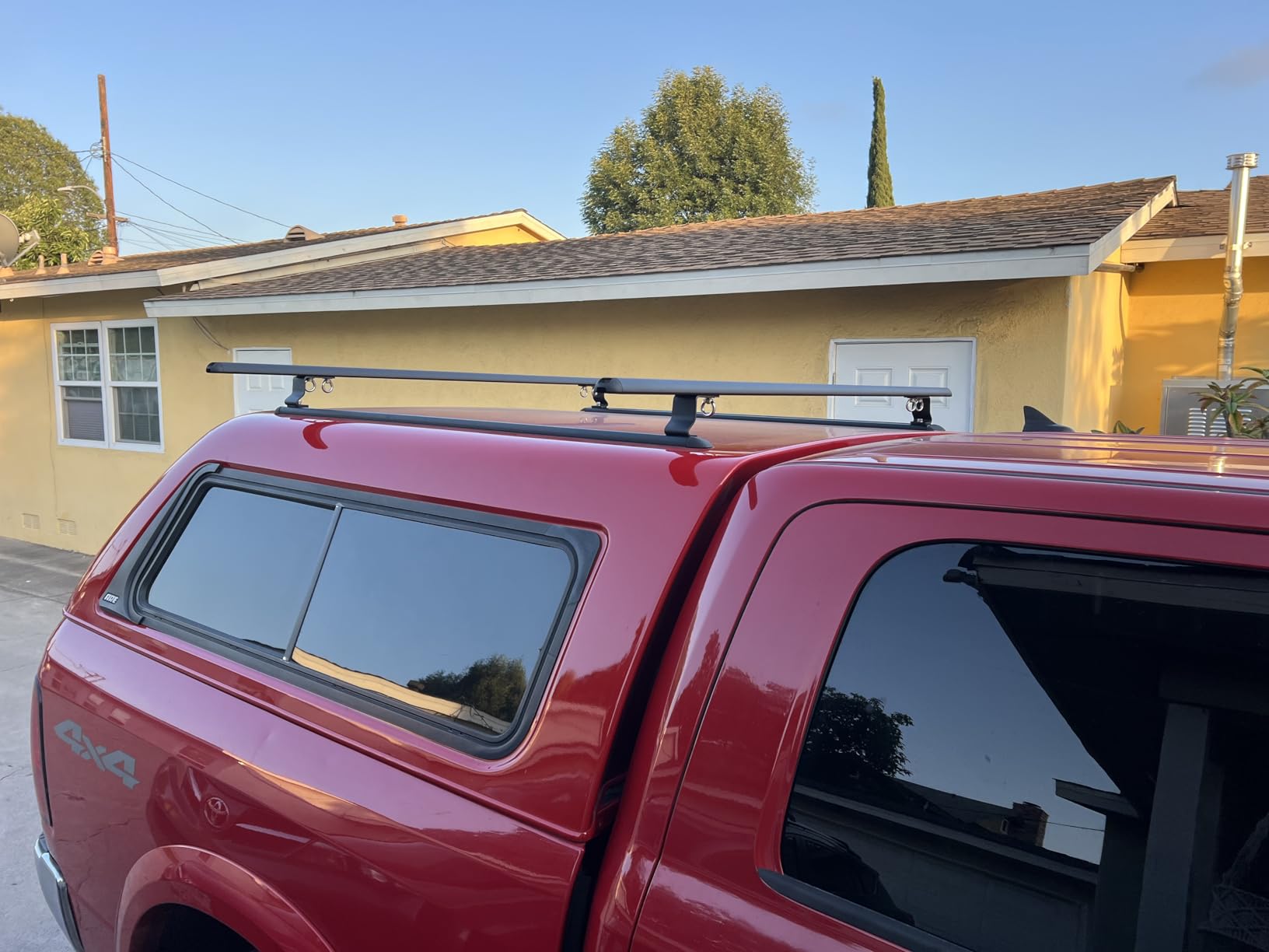 Mountainpeak 500LB Capacity Pickup Truck Topper Ladder Rack Camper Shell Roof Rack for Van Trailer Truck Cap Rack - 60