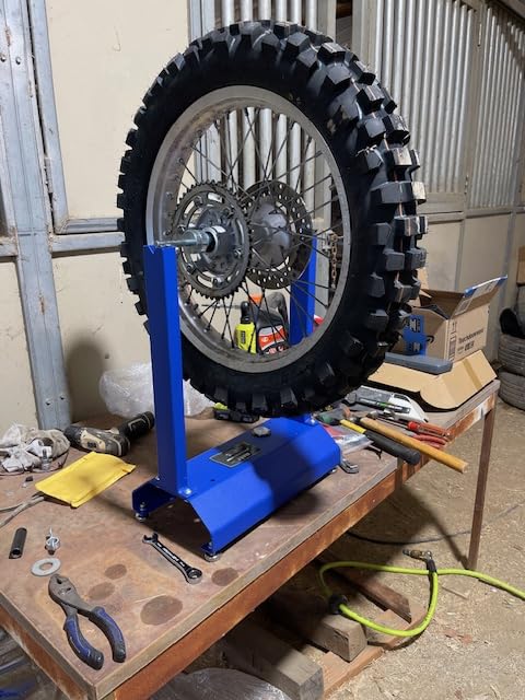 OMT Motorcycle Bike Wheel Balancer, Heavy Duty Portable Bicycle Work Stand | Tire Balancing Kit; Adjustable Centering Cones For Up To 12