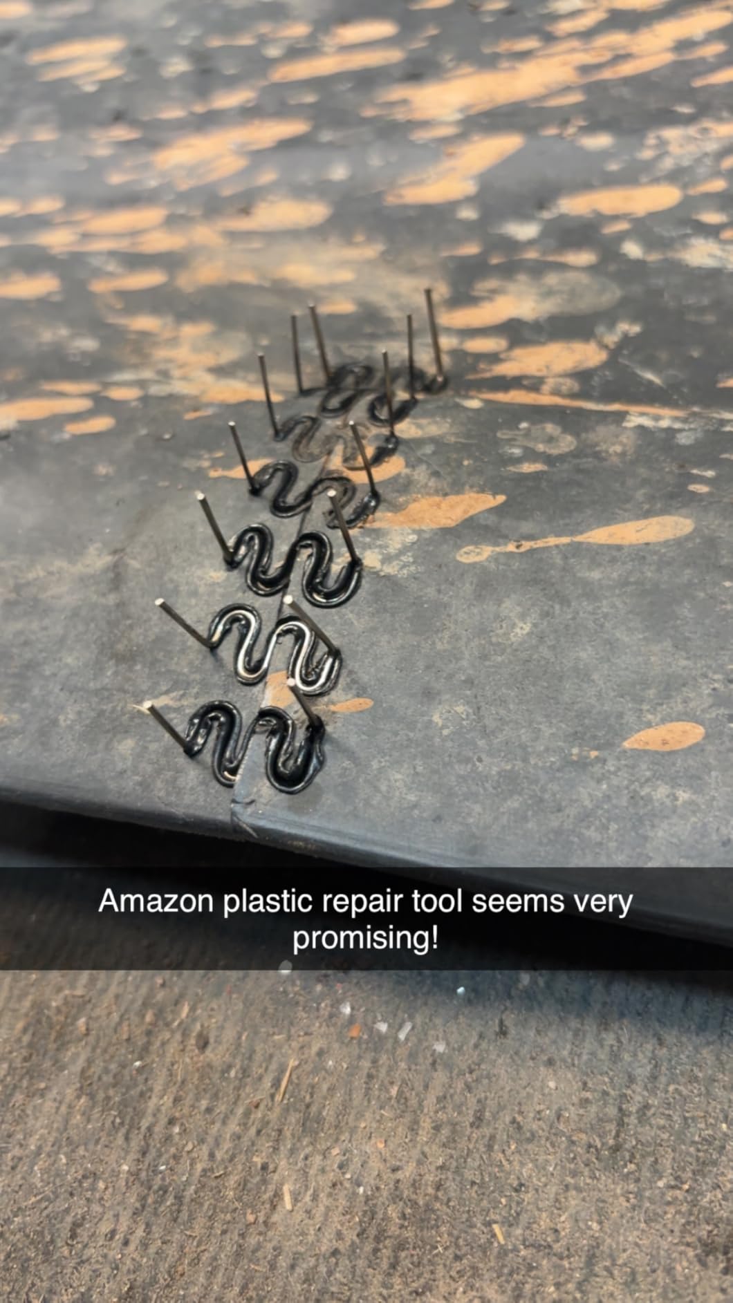 Plastic Welder,2 in 1 Plastic Welding Repair Kit with 1000pcs Hot Staples,4pcs Plastics Welding Rods,knife,Plier, Hot Staples Weld Gun Repair Kit for Car Bumper And Most Plastics(Black) customer photo 1