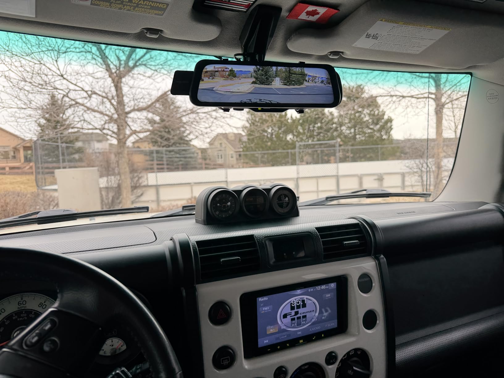 WOLFBOX G930 10'' Rear View Mirror Camera with 5.8GHz WiFi, 4K Dash Cam Front and Rear with WDR, Touch Screen Rearview Mirror Backup Camera, Parking Monitor, Reverse Assist, Includes 64GB Card & GPS customer photo 1