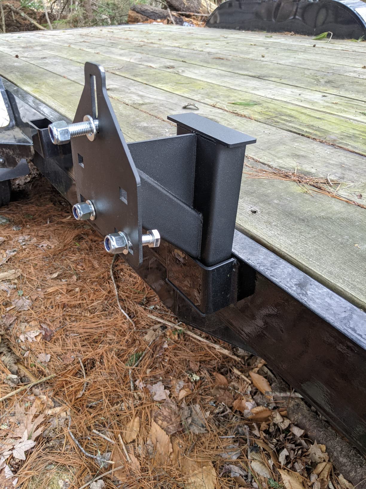 GADFISH Stake Pocket Spare Tire Carrier Mount, 3-Nuts Design Trailer Bracket Heavy Duty Holder, Fits 4 & 5 & 6 Lugs Trailer Wheels on 4,4.5,4.75,5,5.5and 6Bolt Patterns, Holds up to 150 Lbs customer photo 2