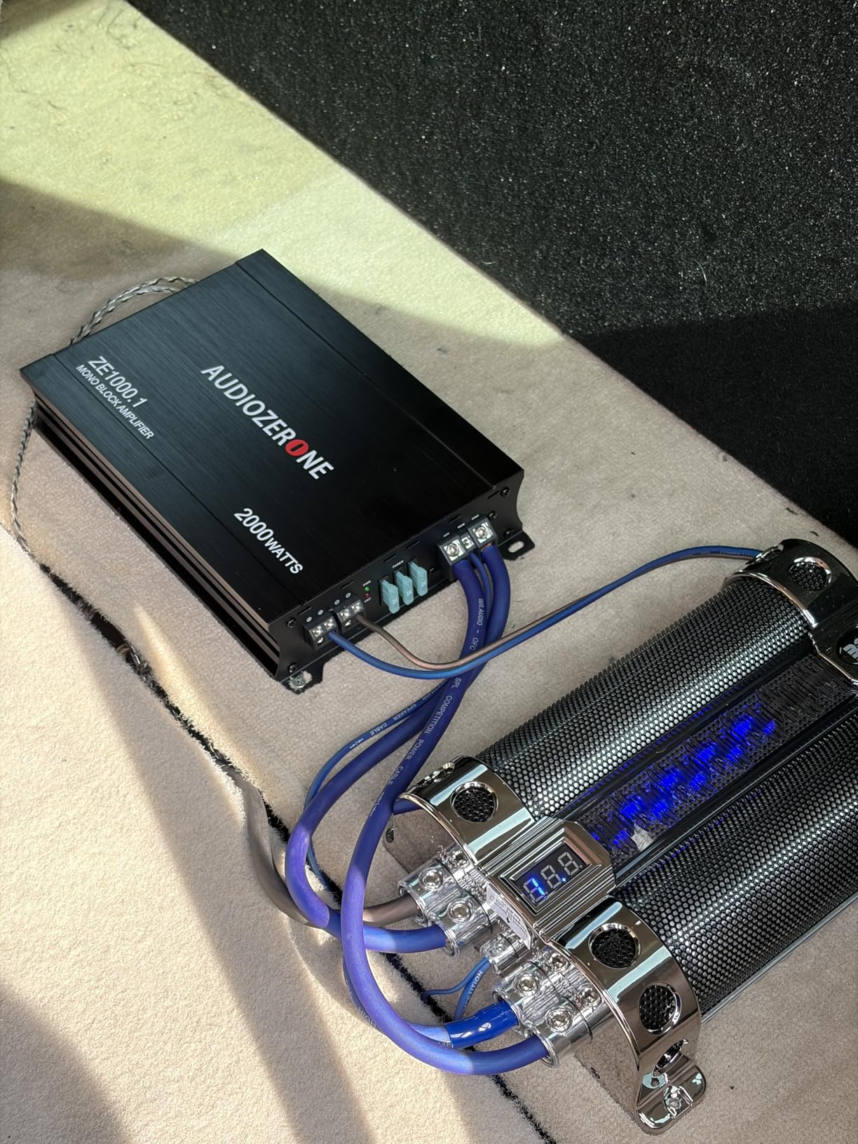 Car Audio Amplifier ZE1000.1 2000W Monoblock Class D MOSFET Subwoofer Audio, 1-4 Ohm Stable, Low Pass Crossover, Mosfet Power Supply, Stereo customer photo 1