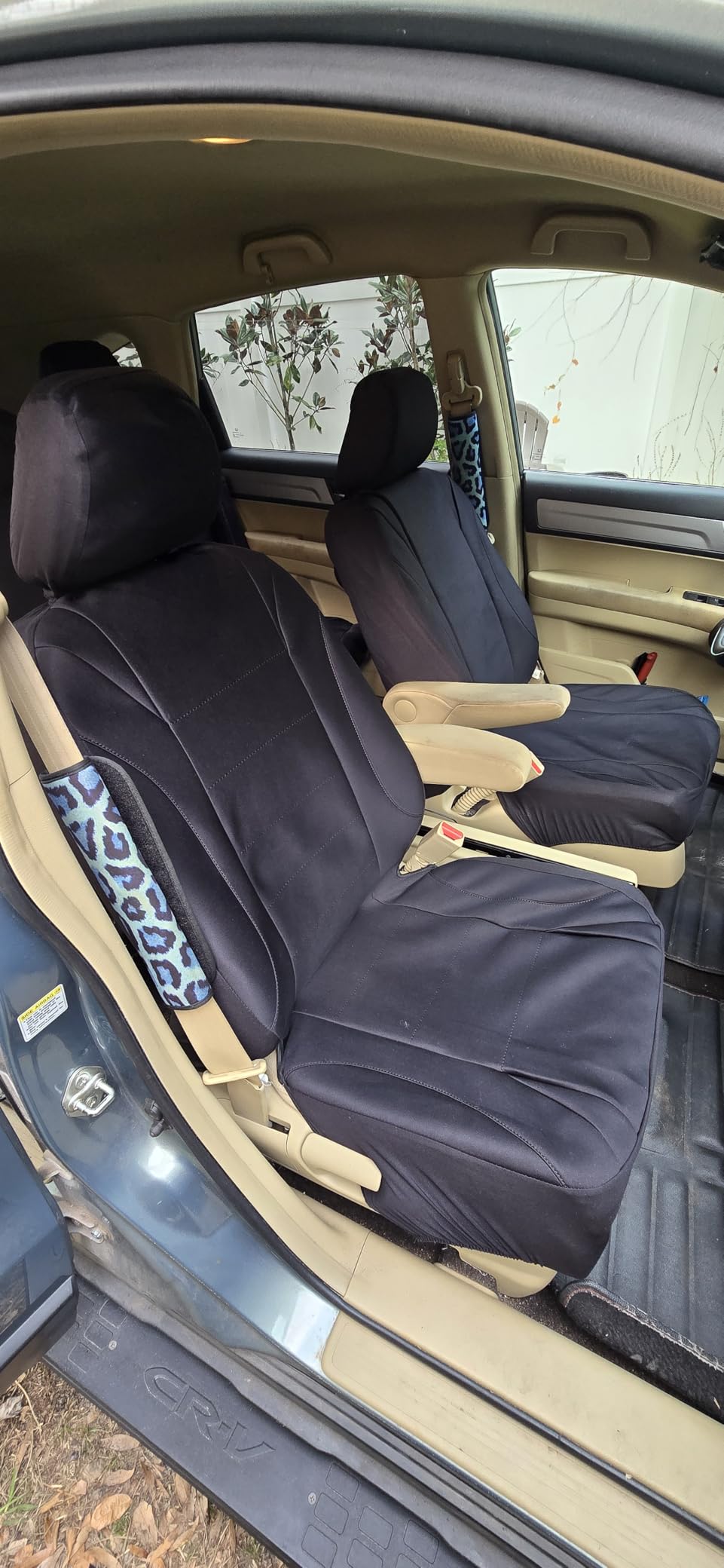 CAR PASS Neoprene Waterproof Seat Covers, Universal Fit Black Full Sets, Protective Interior Covers for Auto SUV, Vans, Sedans, Trucks customer photo 1