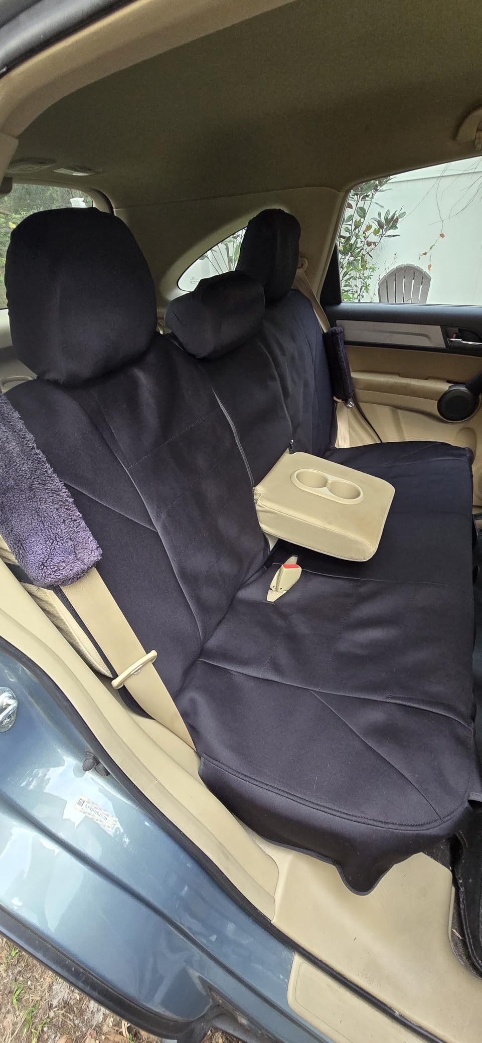 CAR PASS Neoprene Waterproof Seat Covers, Universal Fit Black Full Sets, Protective Interior Covers for Auto SUV, Vans, Sedans, Trucks customer photo 2