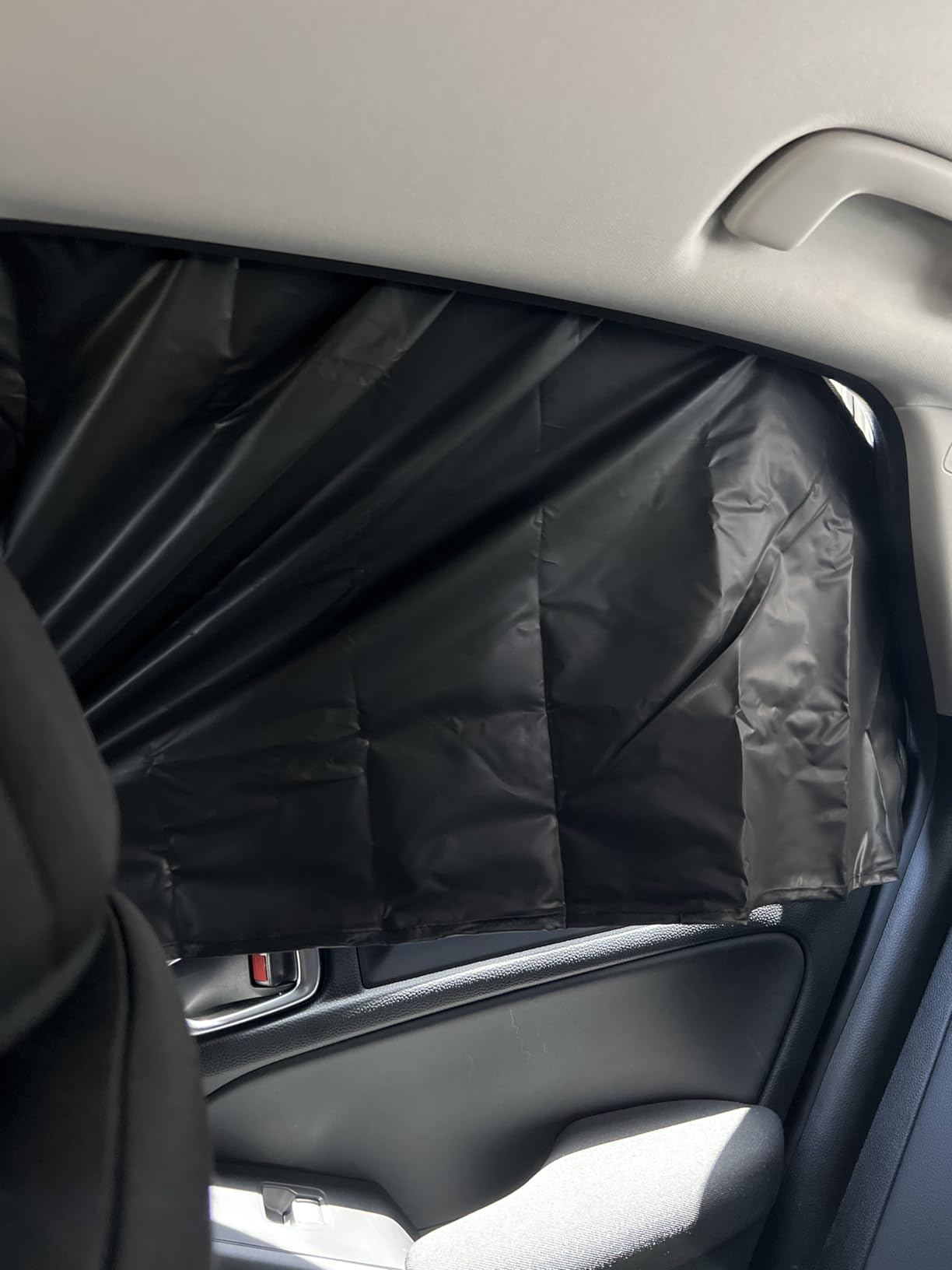 XCBYT 4-Pack Magnetic Car Window Shades for Camping Privacy - 100% Blackout Side Window Covers (Metal Frames Only) - UV Protection Sun Shade for Baby Sleeping - Universal Fit Automotive Curtains customer photo 1