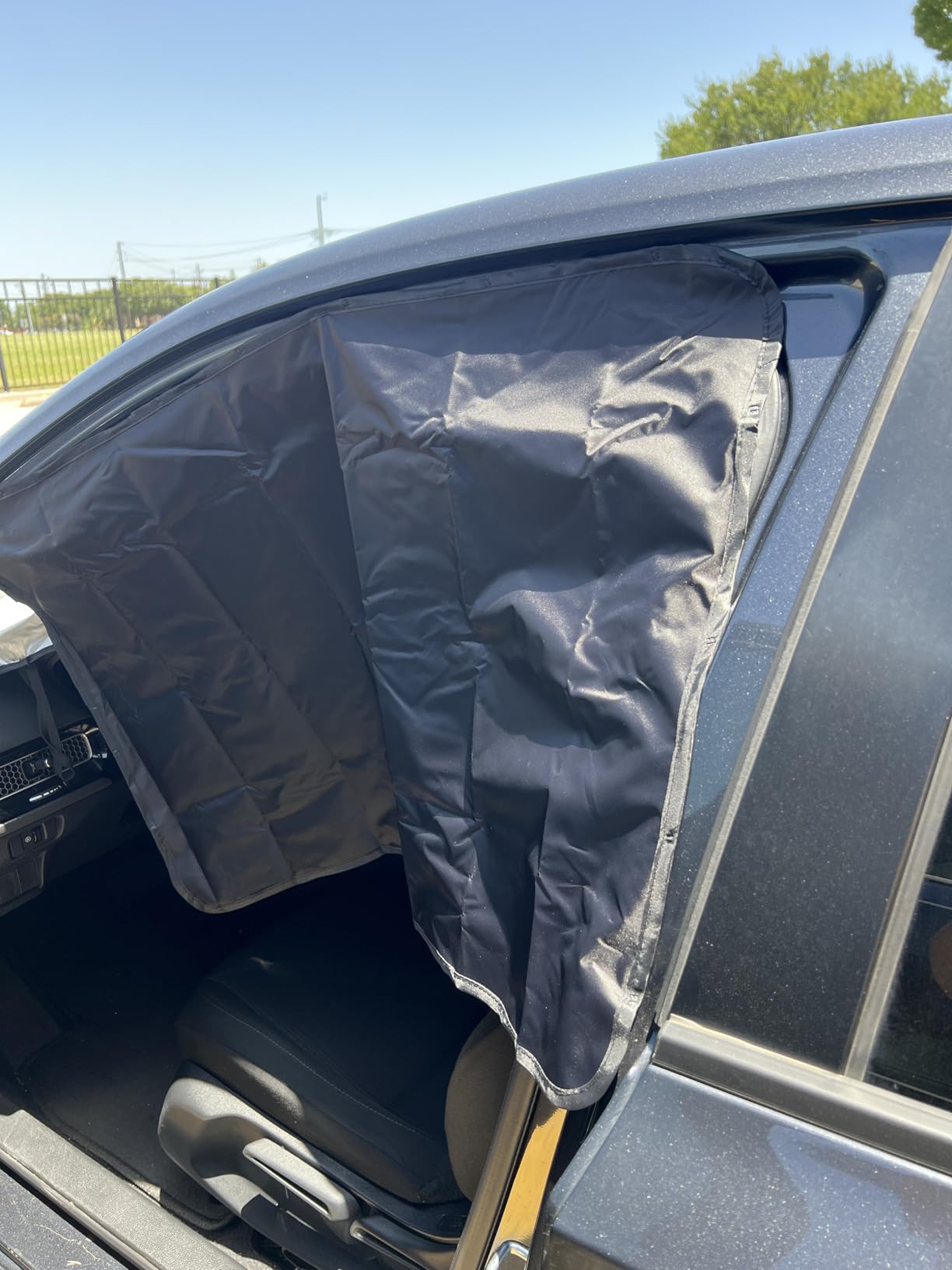 XCBYT 4-Pack Magnetic Car Window Shades for Camping Privacy - 100% Blackout Side Window Covers (Metal Frames Only) - UV Protection Sun Shade for Baby Sleeping - Universal Fit Automotive Curtains customer photo 2