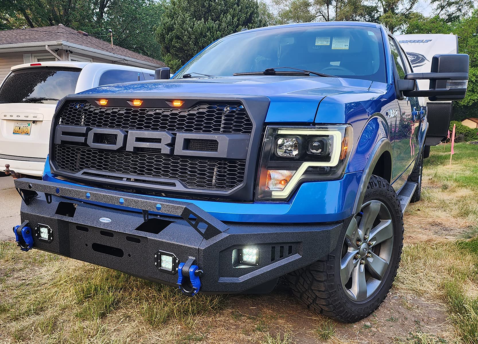Hooke Road F150 Full Width Front Bumper w/Winch Plate for 09-14 Ford F-150 (Excluding Raptor) 2009 2010 2011 2012 2013 2014 F150 Truck Steel Bumper customer photo 1