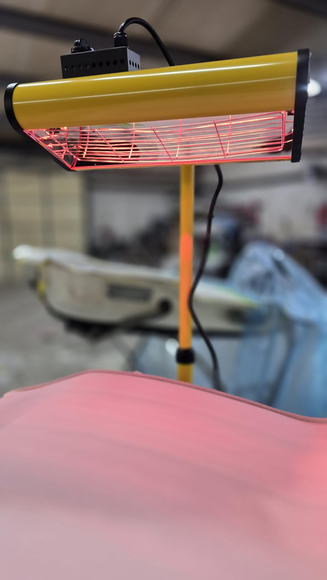 Solary Paint Drying Lamp, 1050W 110V Shortwave Infrared Paint Curing Lamp with Timer for Car Body Repair, Height Adjustable customer photo 2