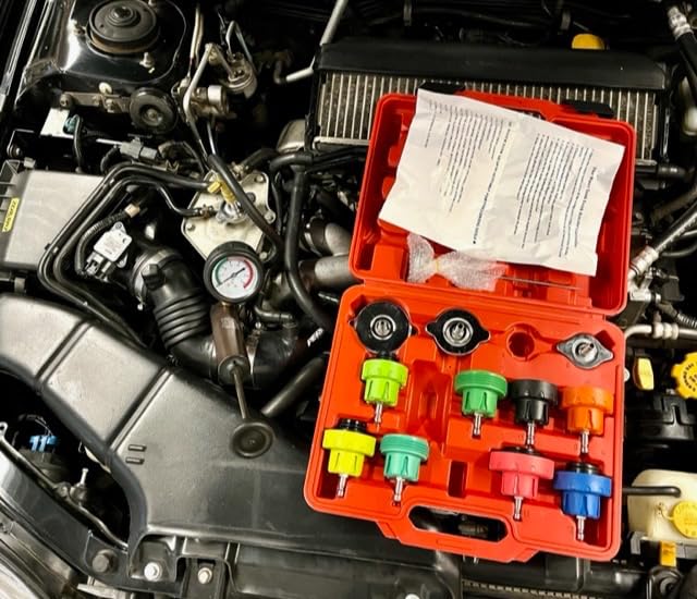 14PCS Pressure Leak Tester Tool Kit, Radiator Pump Pressure Tester for Automotive Cooling System, Water Tank Leakage Detection Tool Set customer photo 2