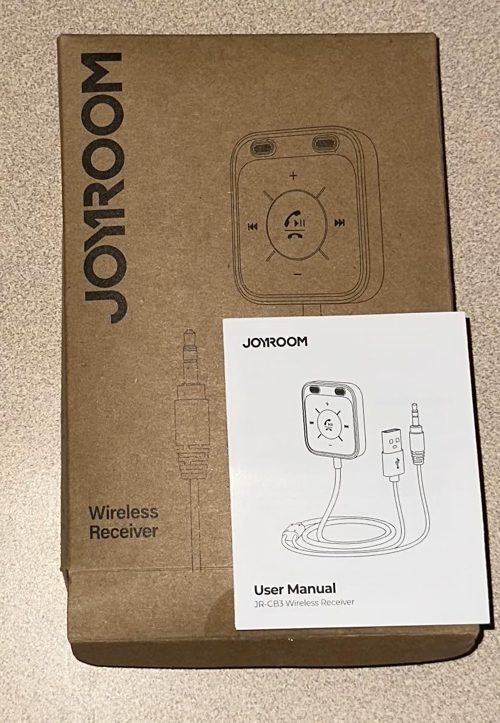 JOYROOM Bluetooth 6.0 AUX Car Adapter, Dual Mics Noise Cancellation, Plug-and-Play, Multifunction Button, 3.5mm Audio Adapter Bluetooth Receiver for Car Hands-Free Calls & Music, 2026 Upgrade, Black customer photo 1