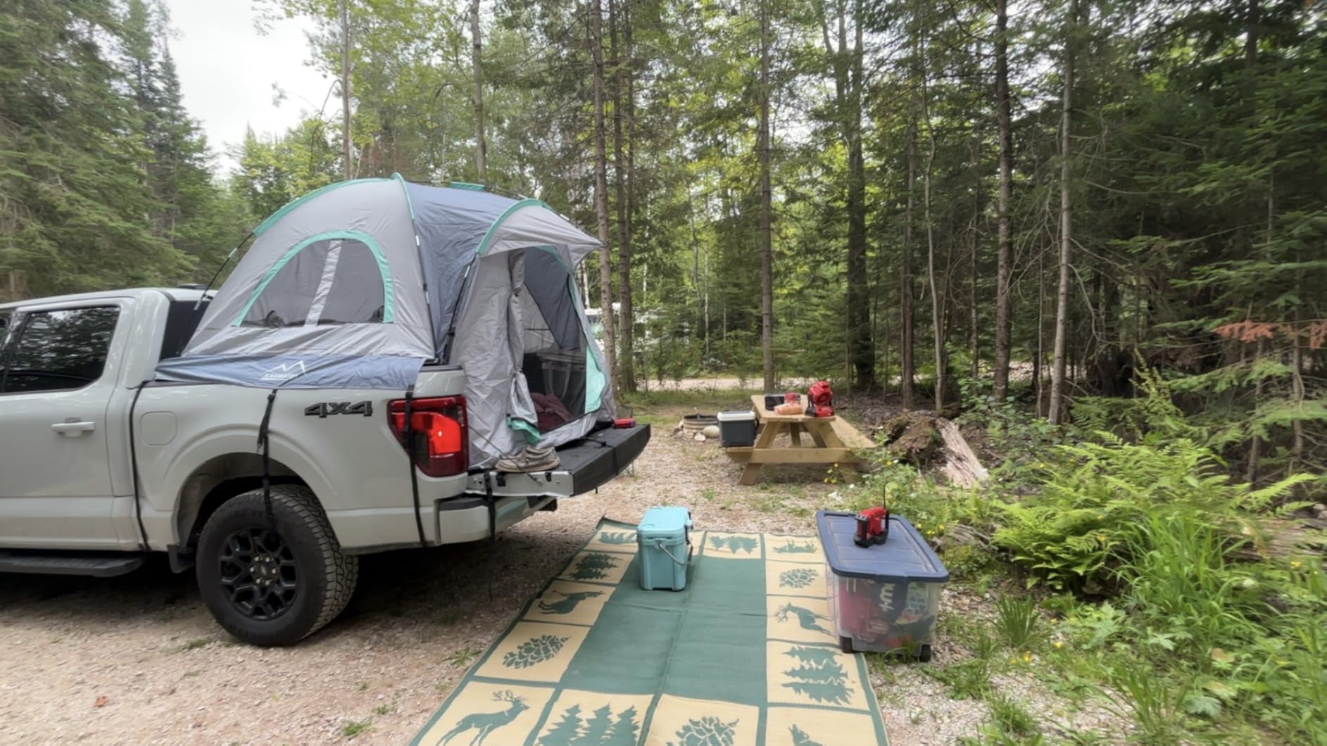 Truck Bed Tent for 5.5-6.5 Ft Bed, Waterproof PU2000mm Tent for Camping customer photo 1