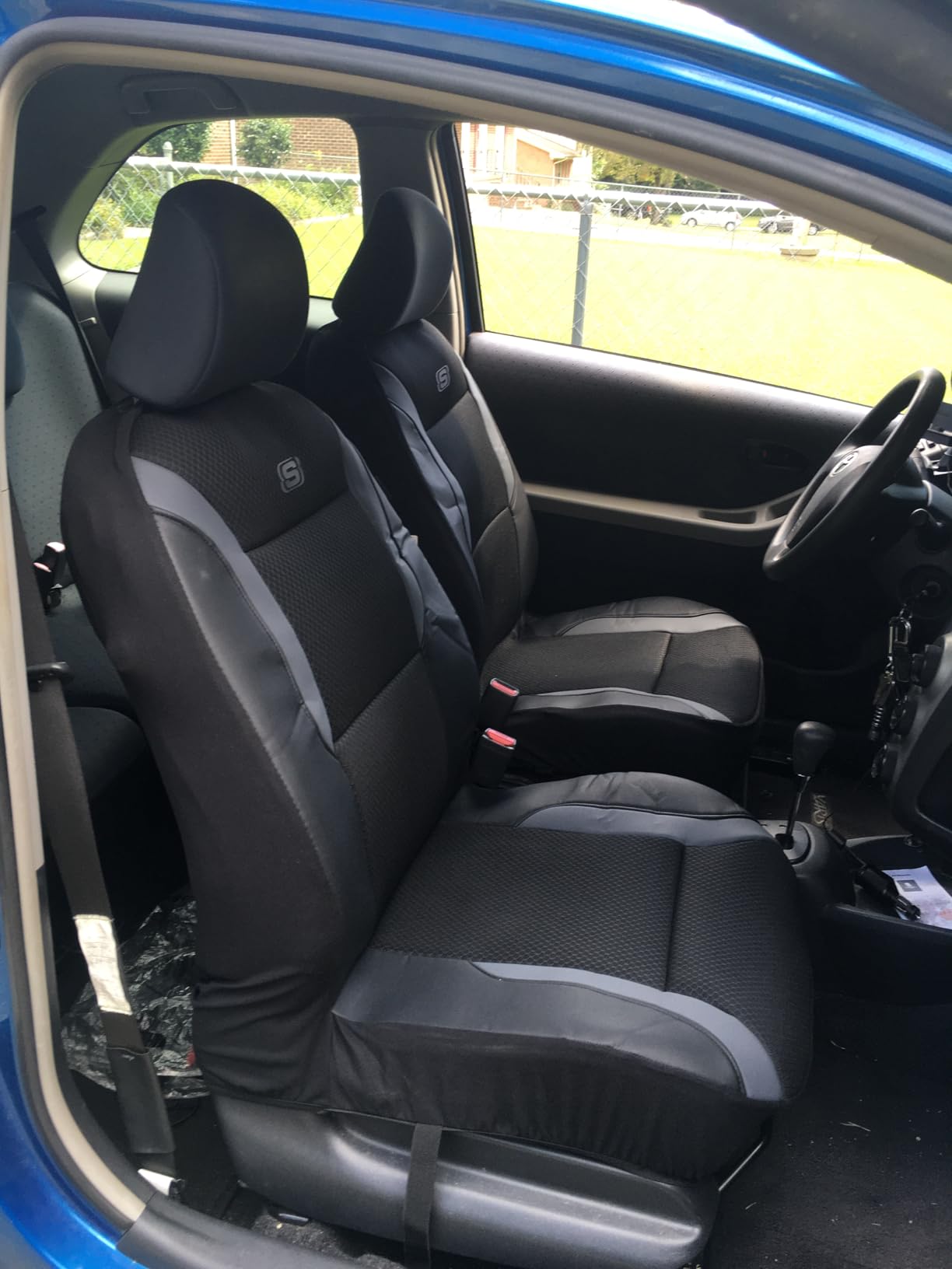 Skechers Memory Foam Car Seat Covers, Air Cool Mesh Thick Seat Covers, Gray Two Front Car Seat Protector, Airbag Compatible, Automotive Comfort & Protection for Most Cars, Van,Trucks, SUV,Grey customer photo 1