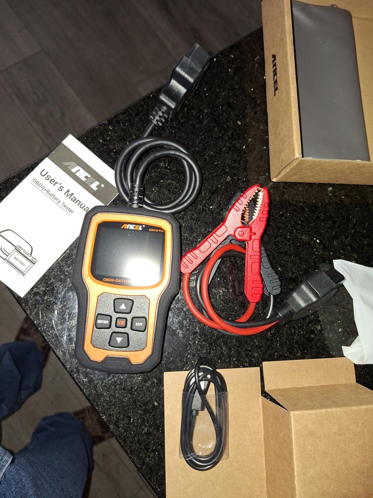 ANCEL AD410 PRO OBD2 Scanner and Battery Tester, 2-in-1 Car Diagnostic Tool, Check Engine Light, EVAP Test, Live Data, 12V Battery Analyzer with Cranking & Charging System Test for Car Motorcycle customer photo 1