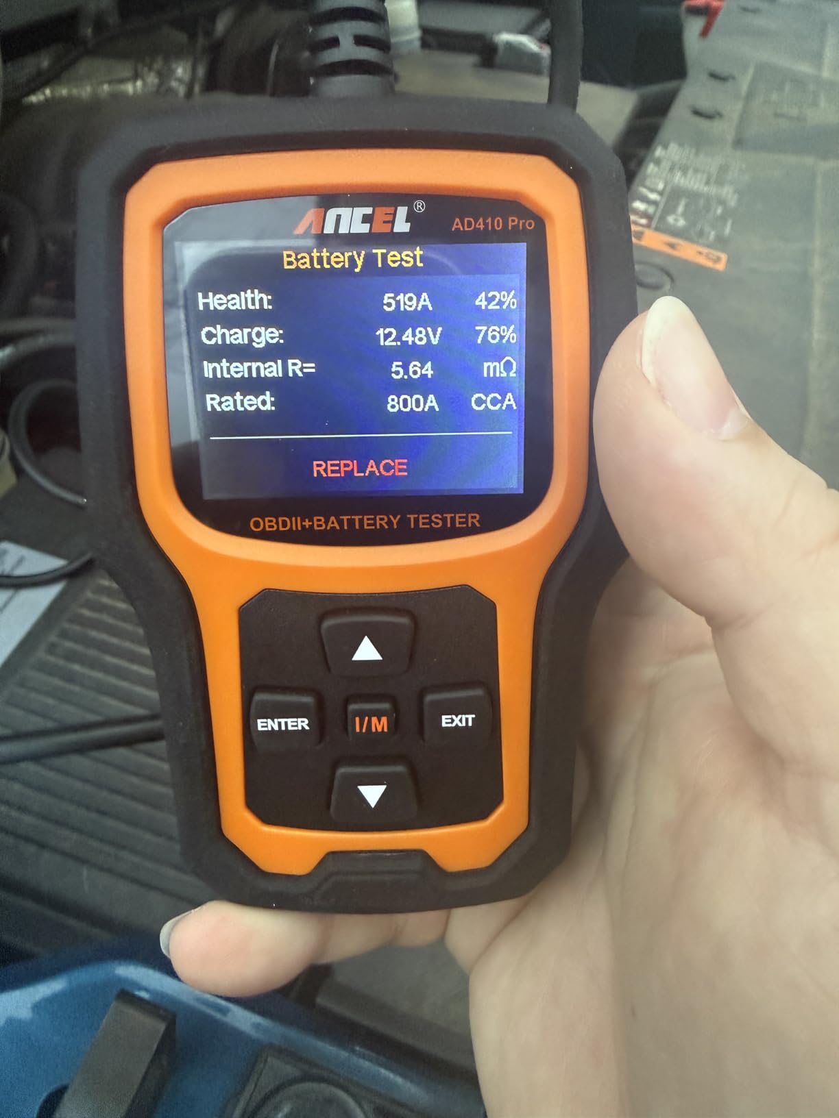 ANCEL AD410 PRO OBD2 Scanner and Battery Tester, 2-in-1 Car Diagnostic Tool, Check Engine Light, EVAP Test, Live Data, 12V Battery Analyzer with Cranking & Charging System Test for Car Motorcycle customer photo 2