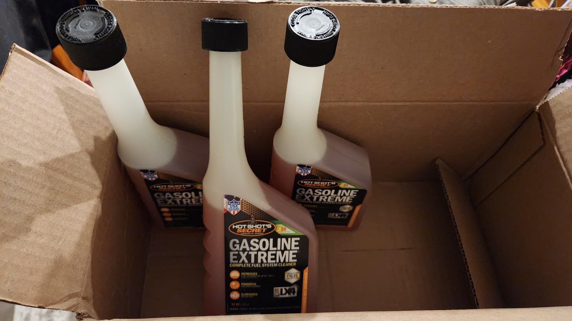 Hot Shot's Secret Gasoline Extreme 12 oz - Treats 20 Gallons - Concentrated Fuel Additive for Gasoline Engines, Fuel System and Injector Cleaner, Restores Engine Performance customer photo 1