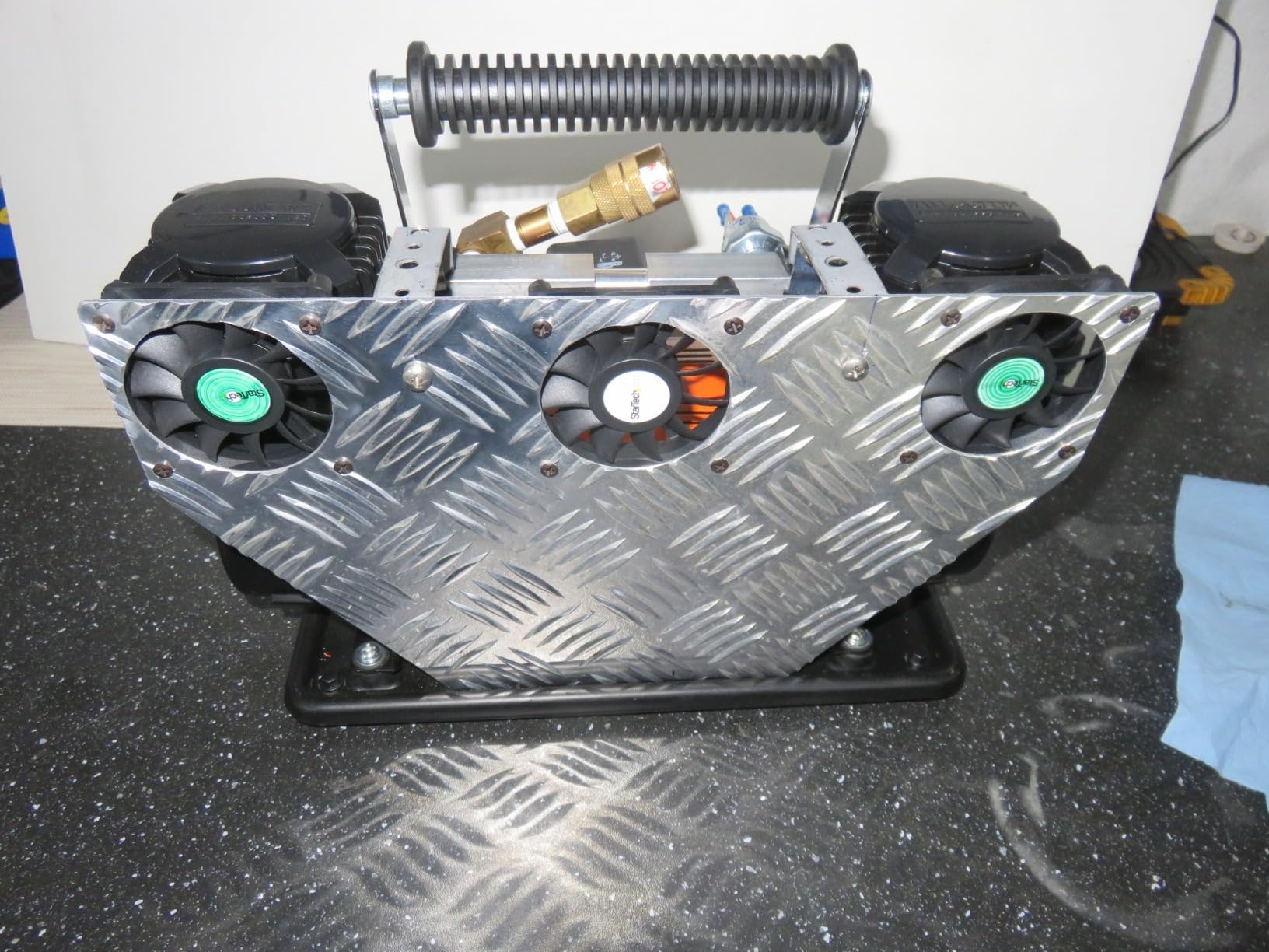 ALL-TOP Air Compressor Kit, Dual Cylinder 12V Portable Inflator 12.35 ft³/Min, Offroad Air Compressor Pump for Truck Tires, Heavy Duty Max 150 PSI for 4x4 Vehicle & RV customer photo 1