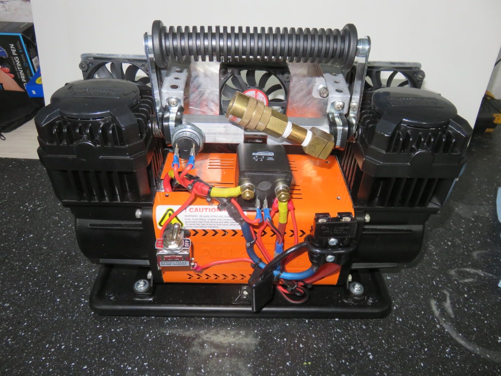 ALL-TOP Air Compressor Kit, Dual Cylinder 12V Portable Inflator 12.35 ft³/Min, Offroad Air Compressor Pump for Truck Tires, Heavy Duty Max 150 PSI for 4x4 Vehicle & RV customer photo 2