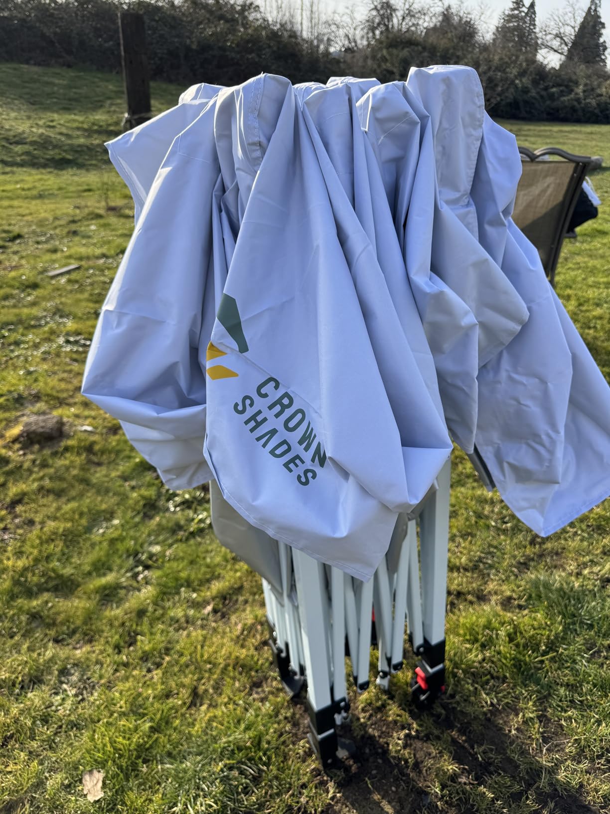 CROWN SHADES 10X10 Commercial Instant Canopy Pop Up Tent with Center Lock, 300D Fabric, 4 Sidewalls, Sto'N Go Bag, White customer photo 1