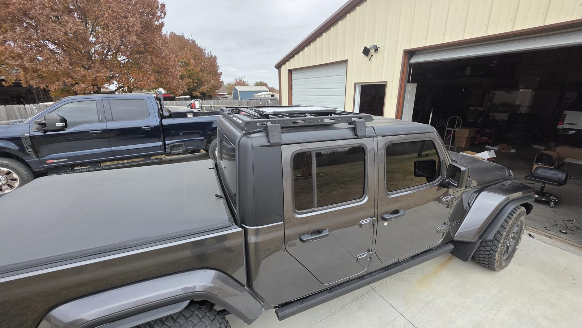 Hooke Road Gladiator JT Half Rear Roof Rack Cargo Basket Crossbar for 2020-2026 Jeep Gladiator JT Hardtop Only customer photo 2