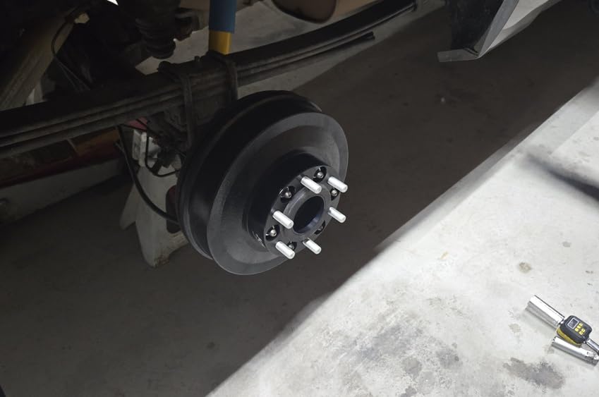 KSP 2 inch 8x6.5 Wheel Spacers for Chevy Express Silverado GMC Savana Sierra, 8x165.1 Wheel Adapters with M14x1.5 Studs for 2013+ram 2500 ram 3500, 2PCS 50.8mm 8 Lug Black Forged Spacer 126.15mm Bore customer photo 1