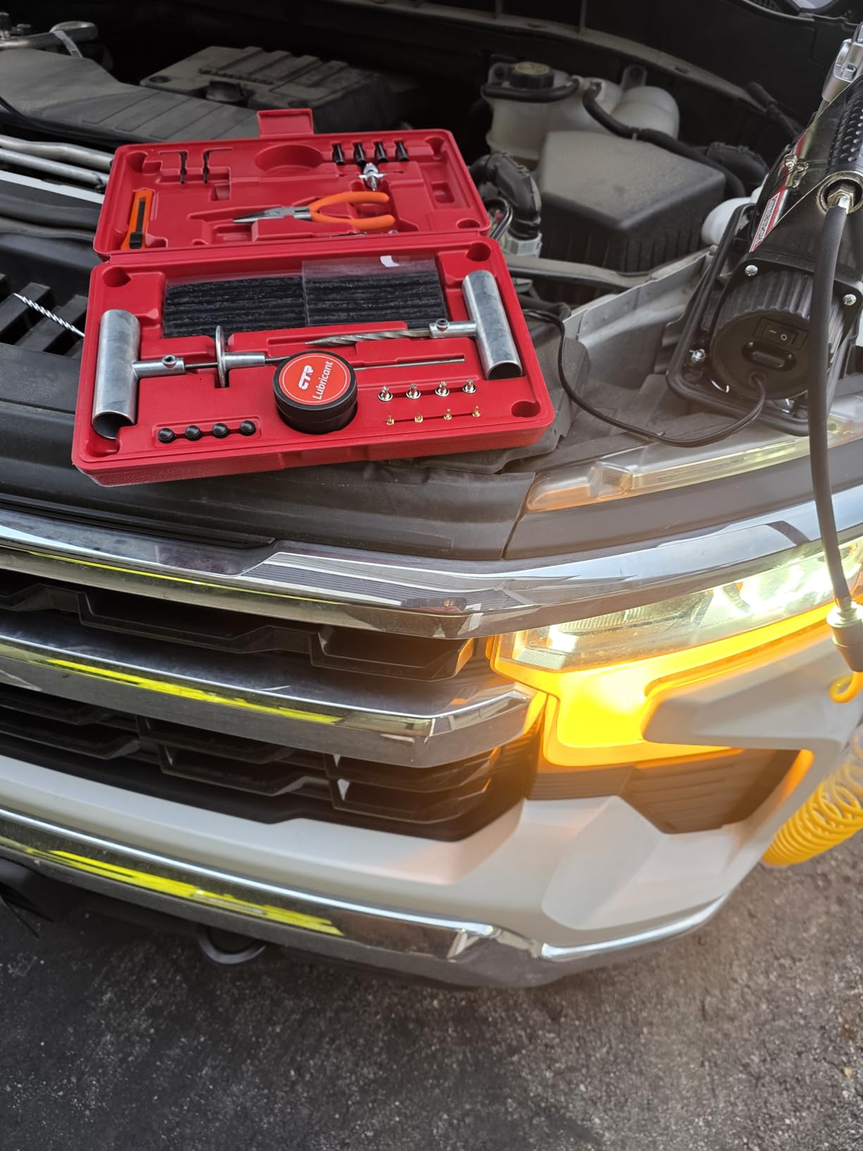 CTR Heavy Duty Tire Plug Kit - 68pcs All-in-One Universal Tire Repair Kit with Plugs, Professional Tools for Tubeless Tyre Flats for Cars, Truck, RV, SUV, ATV, Motorcycle, Tractor, Trailer - GE0001 customer photo 1