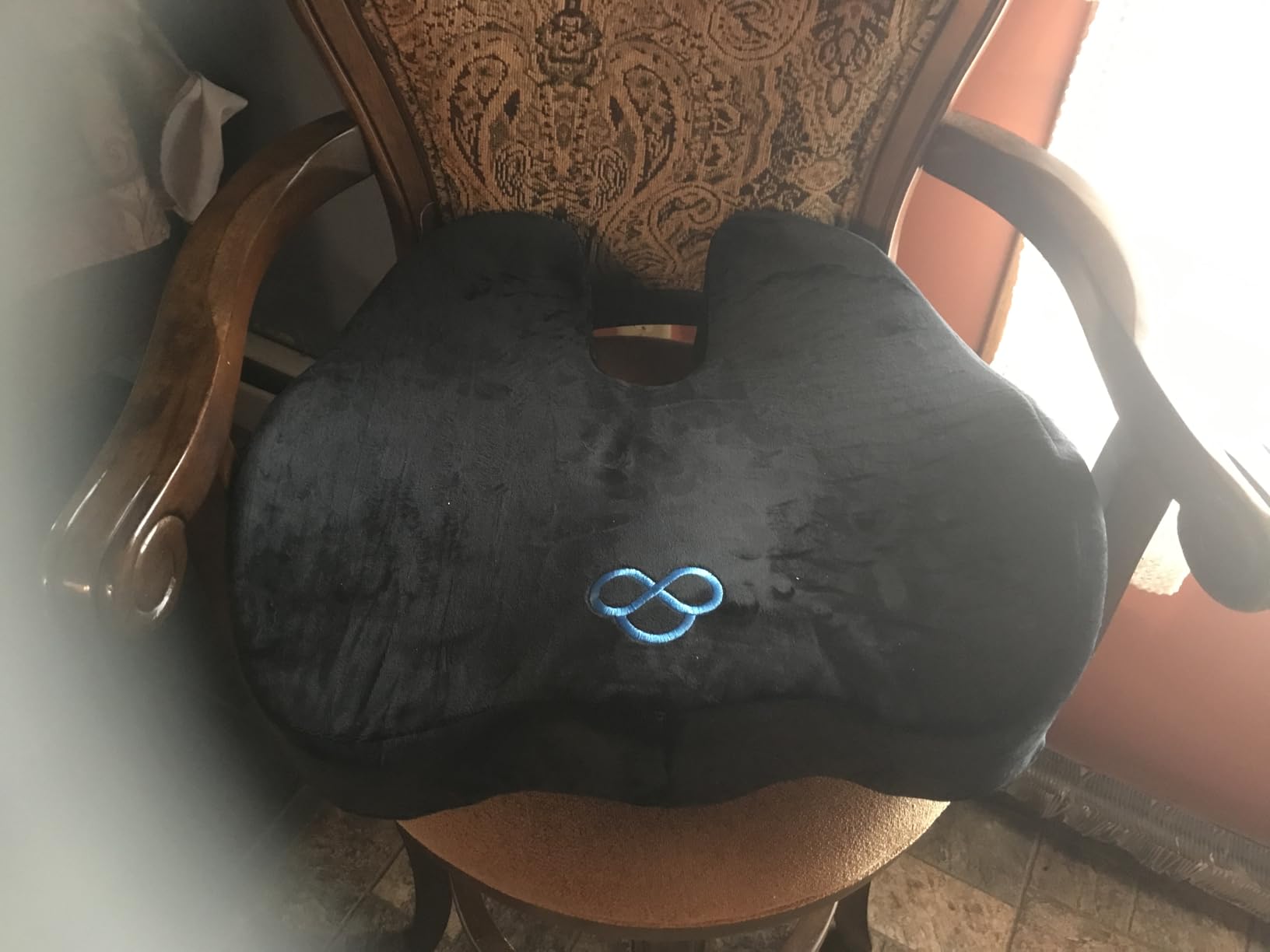 BlissTrends Seat Cushion,Thick Memory Foam Cushions for Office Chair, Car Seat, Airplane, Relieving Pressure Tailbone Sciatica Back Pain for Long Sitting Office Workers, Car Drivers 4.7in Thick customer photo 1