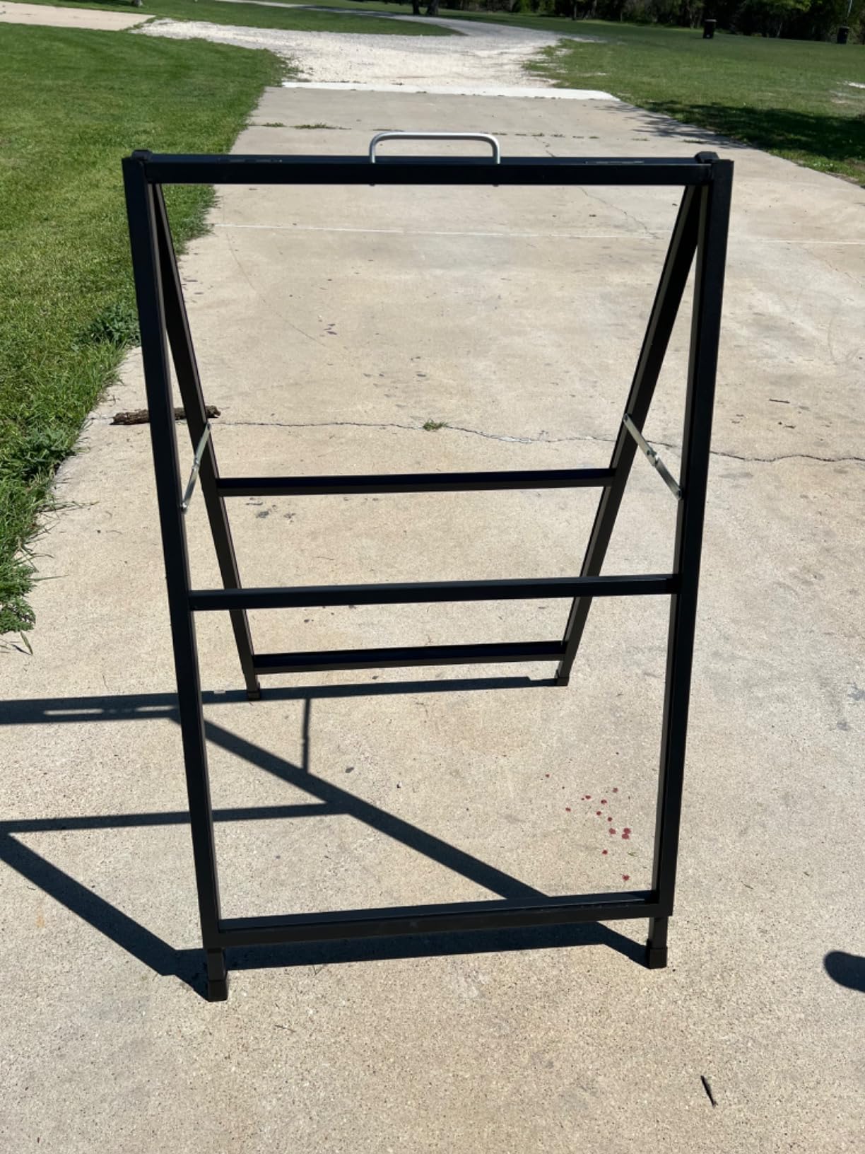 24 x 36 Inch A Frame Sign Portable Single-Sided Folding Sandwich Board with Carry Handle Heavy Duty Slide-in Sidewalk Signboard for Outdoor Street Advertising Poster customer photo 2