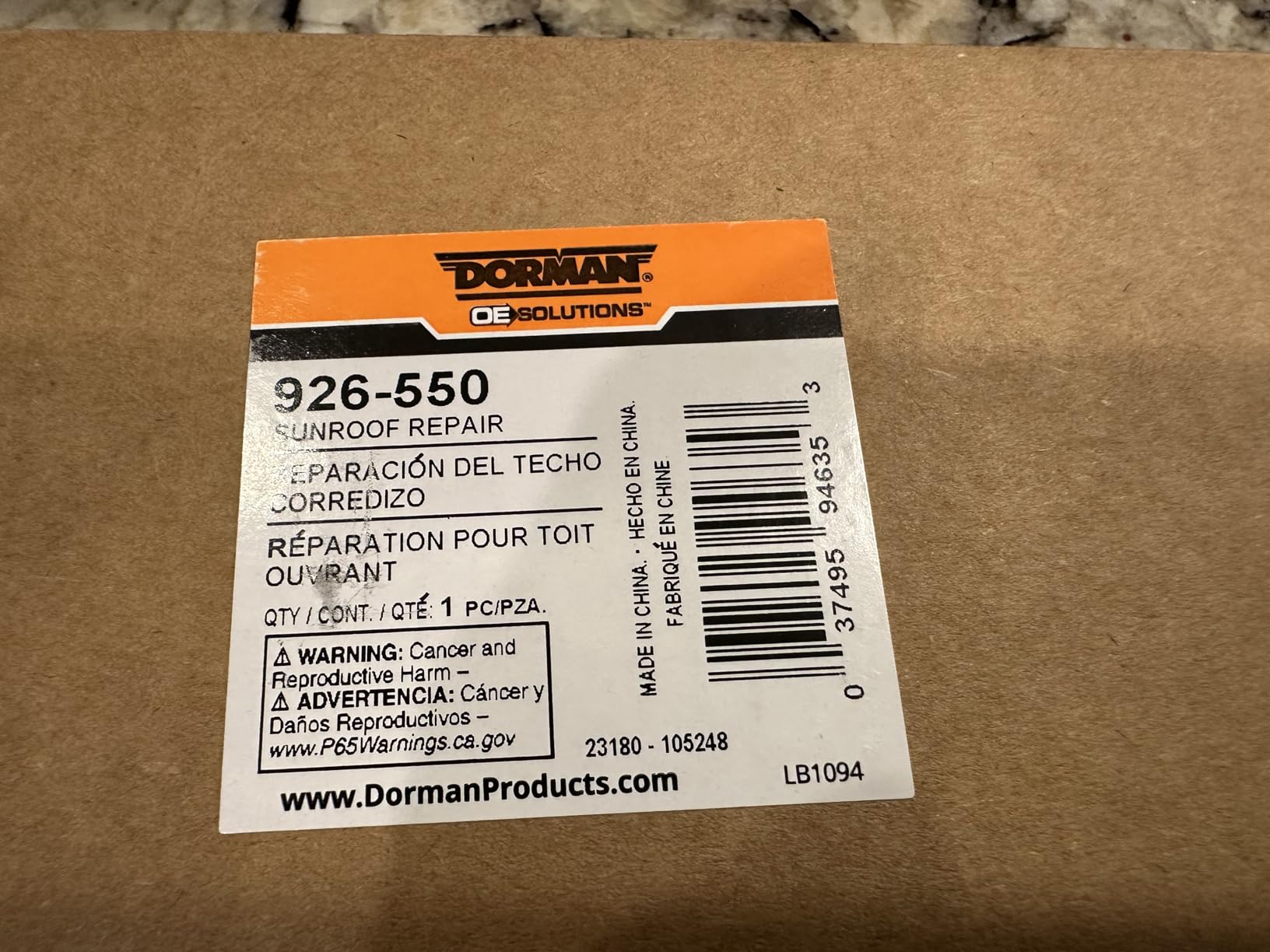 Dorman 926-550 Sunroof Track Guide Repair Kit Compatible with Select Ford/Lincoln Models customer photo 2