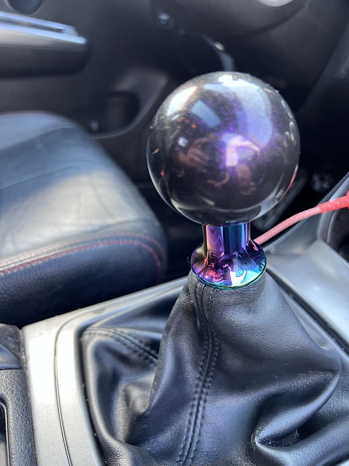 DEWHEL Black/Purple Pearly Glitter Weighted Aluminum Shift Knob Compatible/Replacement for Acura Honda Mazda Mitsubishi Subaru Toyota etc customer photo 2