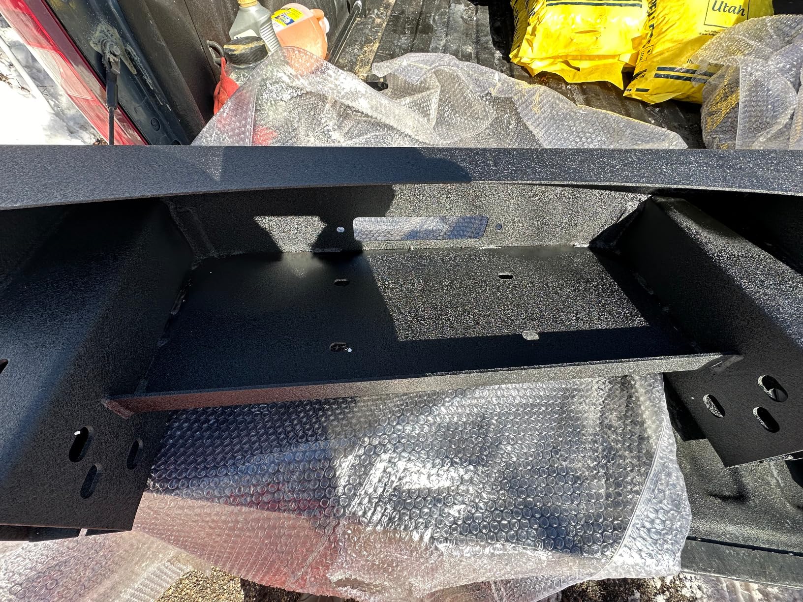 Front Bumper fit for Chevy Silverado 1500 2007-2013 | Steel off road full width front bumper for 2nd Gen Silverado 1500 w/winch plate, D-rings, bull bar powder-coated customer photo 2