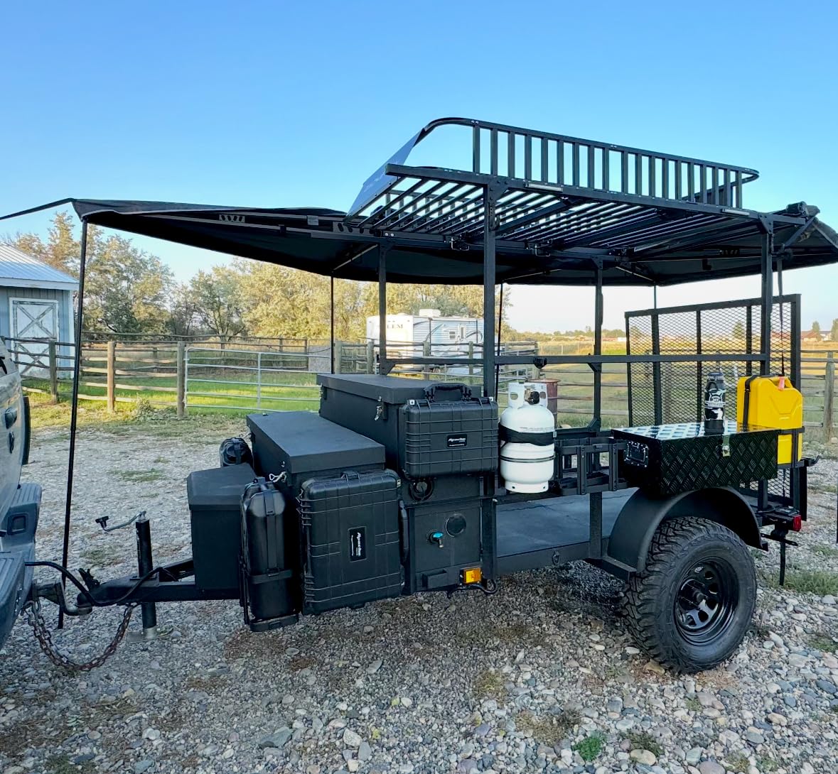 BAMACAR Naturnest 270 Degree Awning for SUV Jeep Truck Van Vehicle Rooftop Awning, All Car Top Roof Rack Awnings, Vehicle Overland 270 Car Side Batwing Moon Shade Awnings (Black, Large) customer photo 2