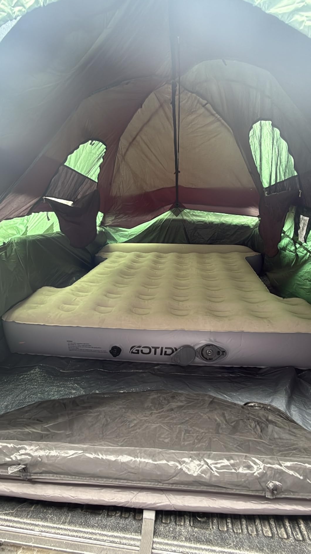Truck Bed Air Mattress 6-6.5ft, Full Size Short beds Inflatable Bed Mattresses for Short Truck Beds with Wireless Rechargeable Air Pump customer photo 1