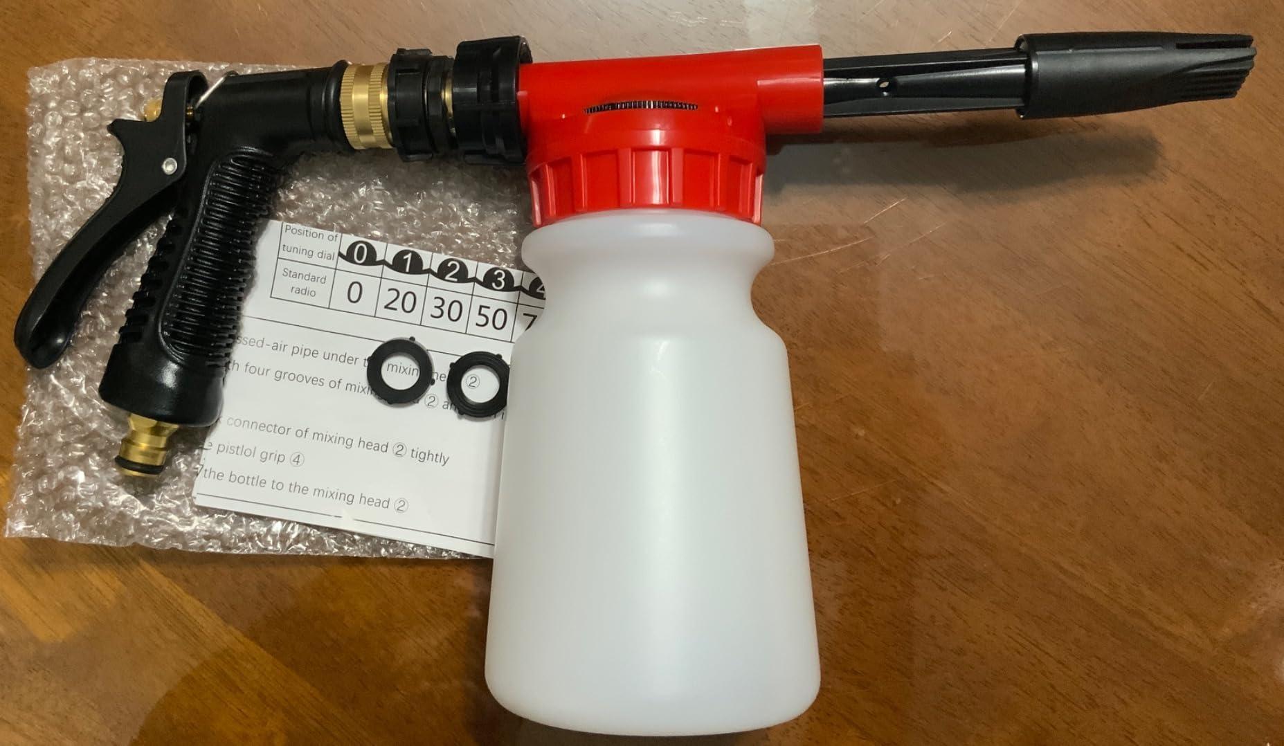 Car Wash Foam Gun, Car Wash Sprayer with Adjustable Foam Dial Foam Nozzle, Foam Cannon Attachs to Any Garden Hose, Durable 5/8